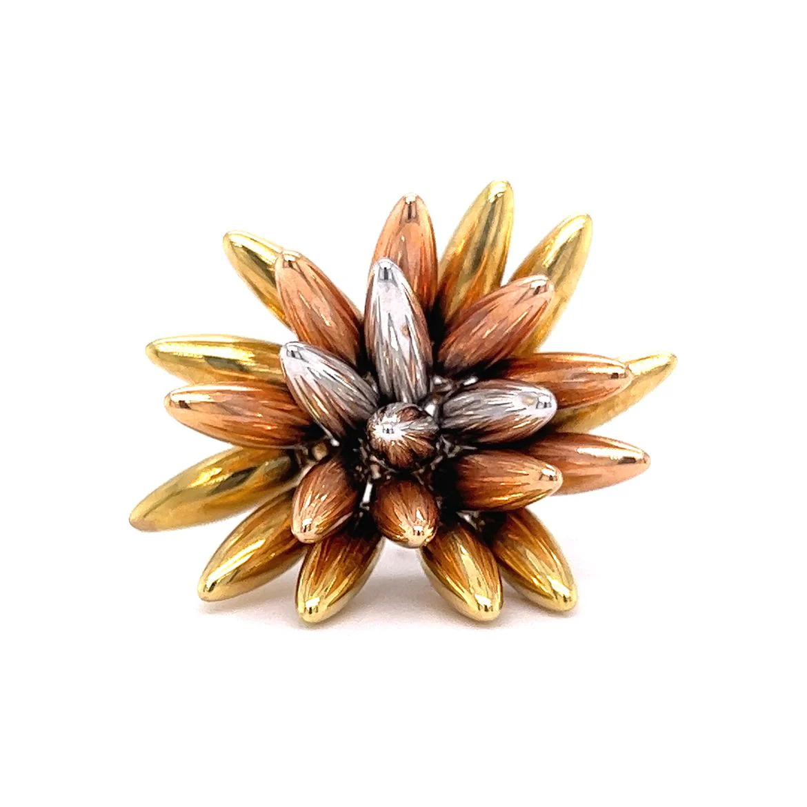 Mixed Metal Starburst Right Hand Ring