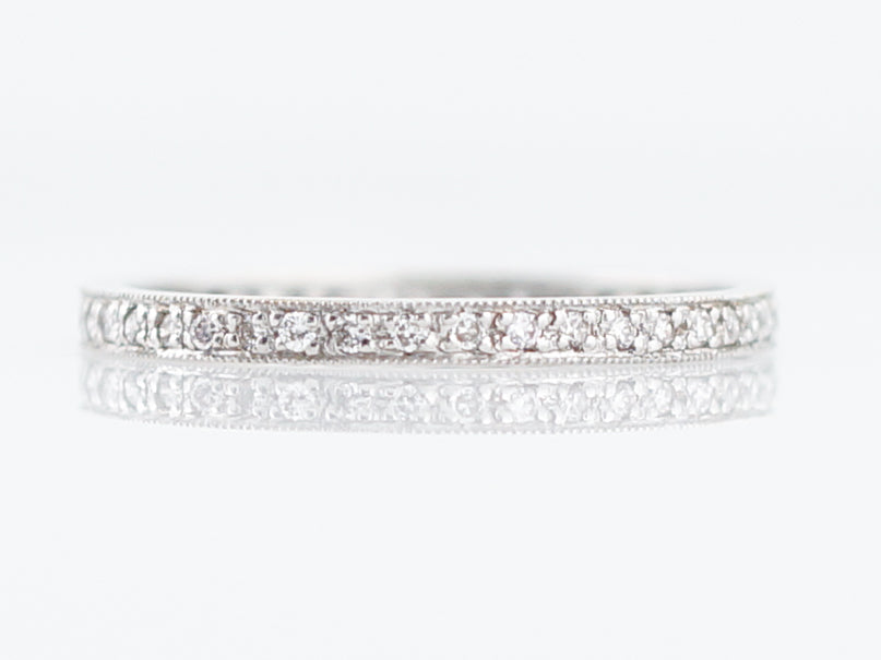 Eternity Wedding Band Modern .22 Round Brilliant Cut Diamond in 18k White Gold