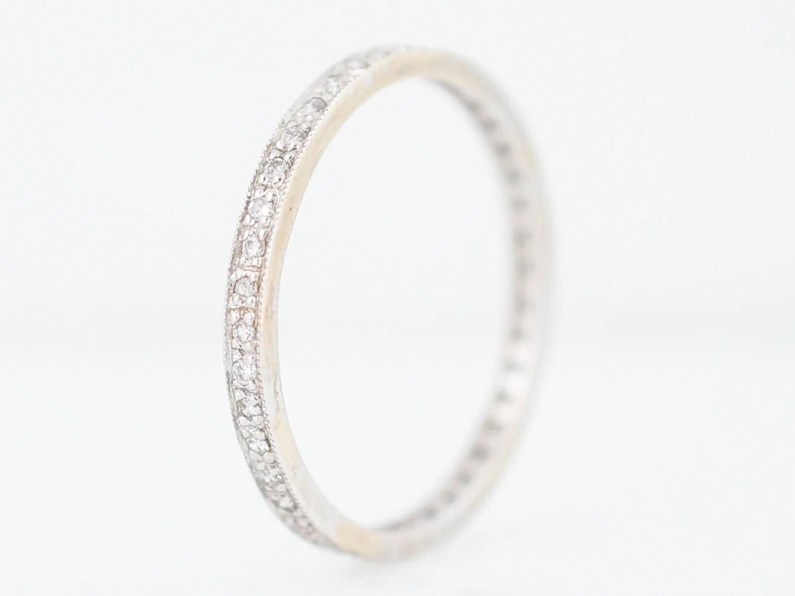 Eternity Wedding Band Modern .22 Round Brilliant Cut Diamond in 18k White Gold - Image 3