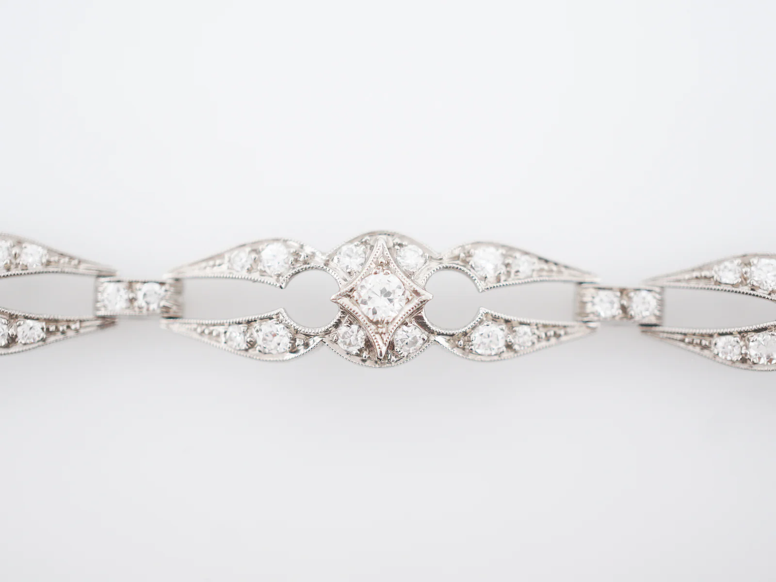 Modern Bracelet .66 Round Brilliant Cut Diamonds in Platinum - Image 3