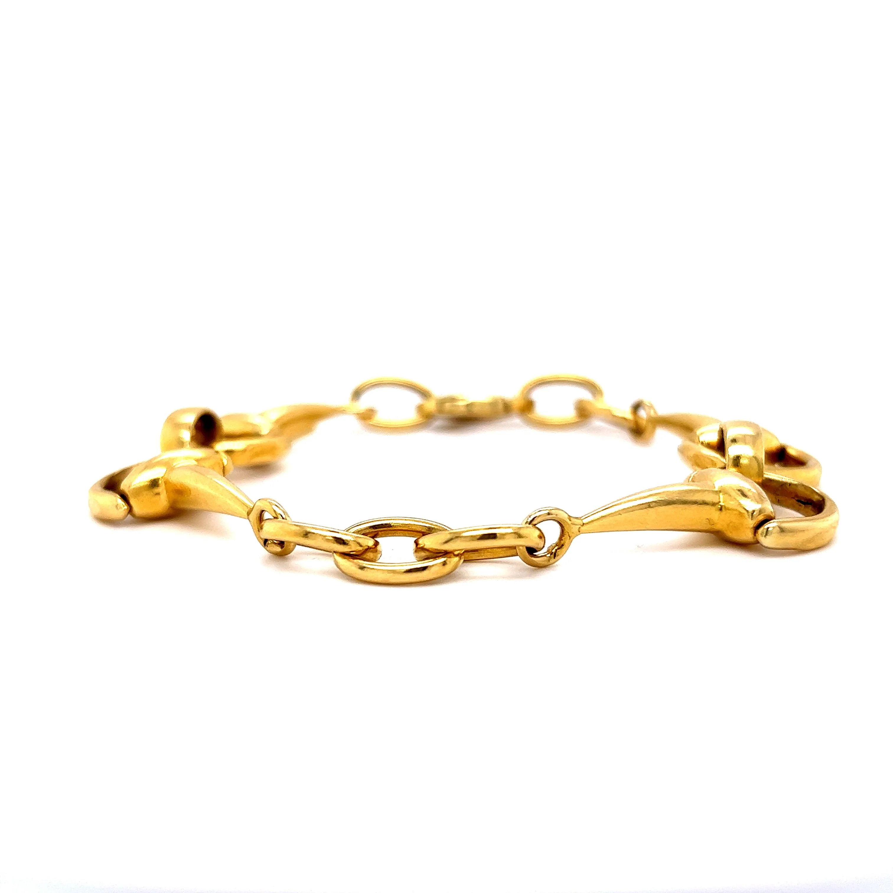 Modern Bridle Link Bracelet in 18k Yellow Gold - Image 2