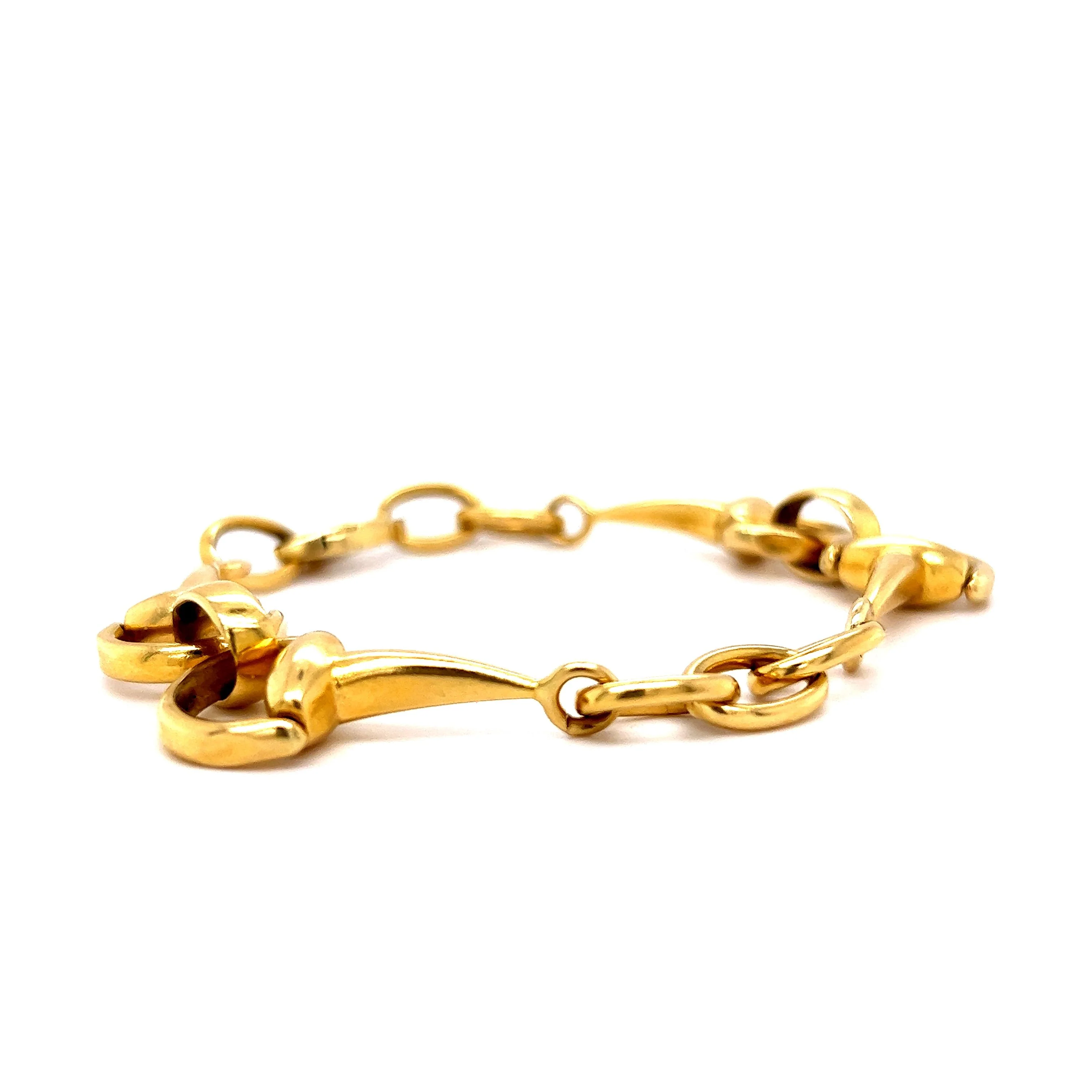 Modern Bridle Link Bracelet in 18k Yellow Gold - Image 3