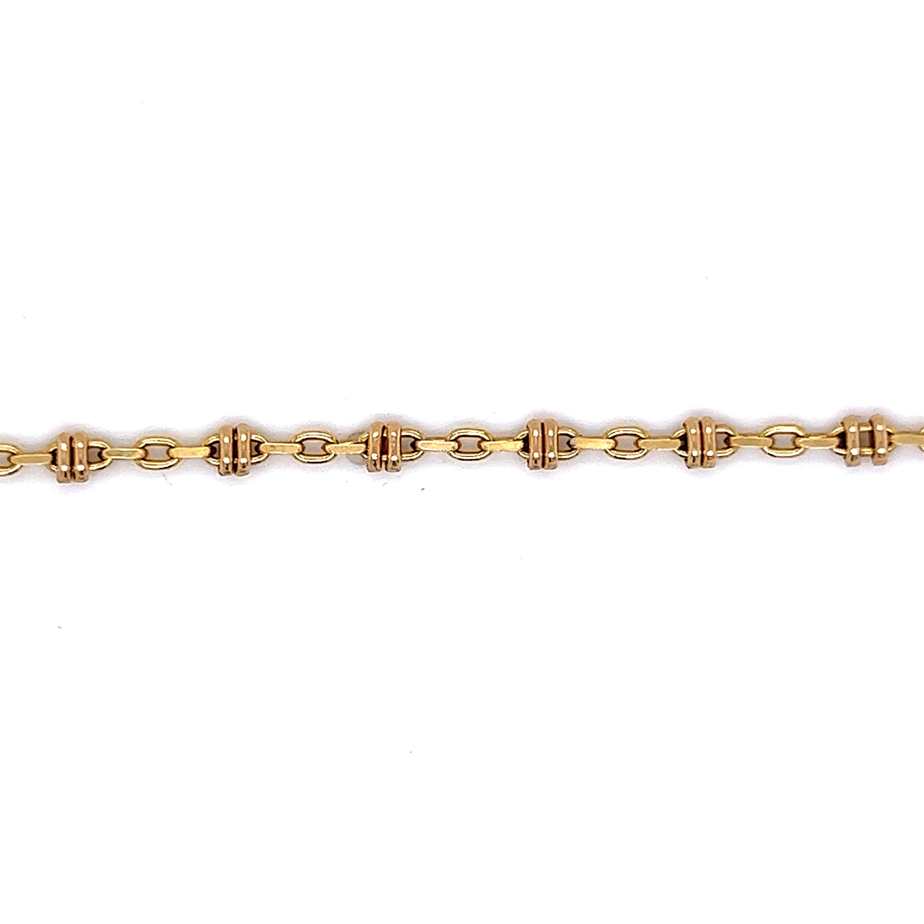 Modern Chain Link Anklet in 14k Yellow Gold - Image 2