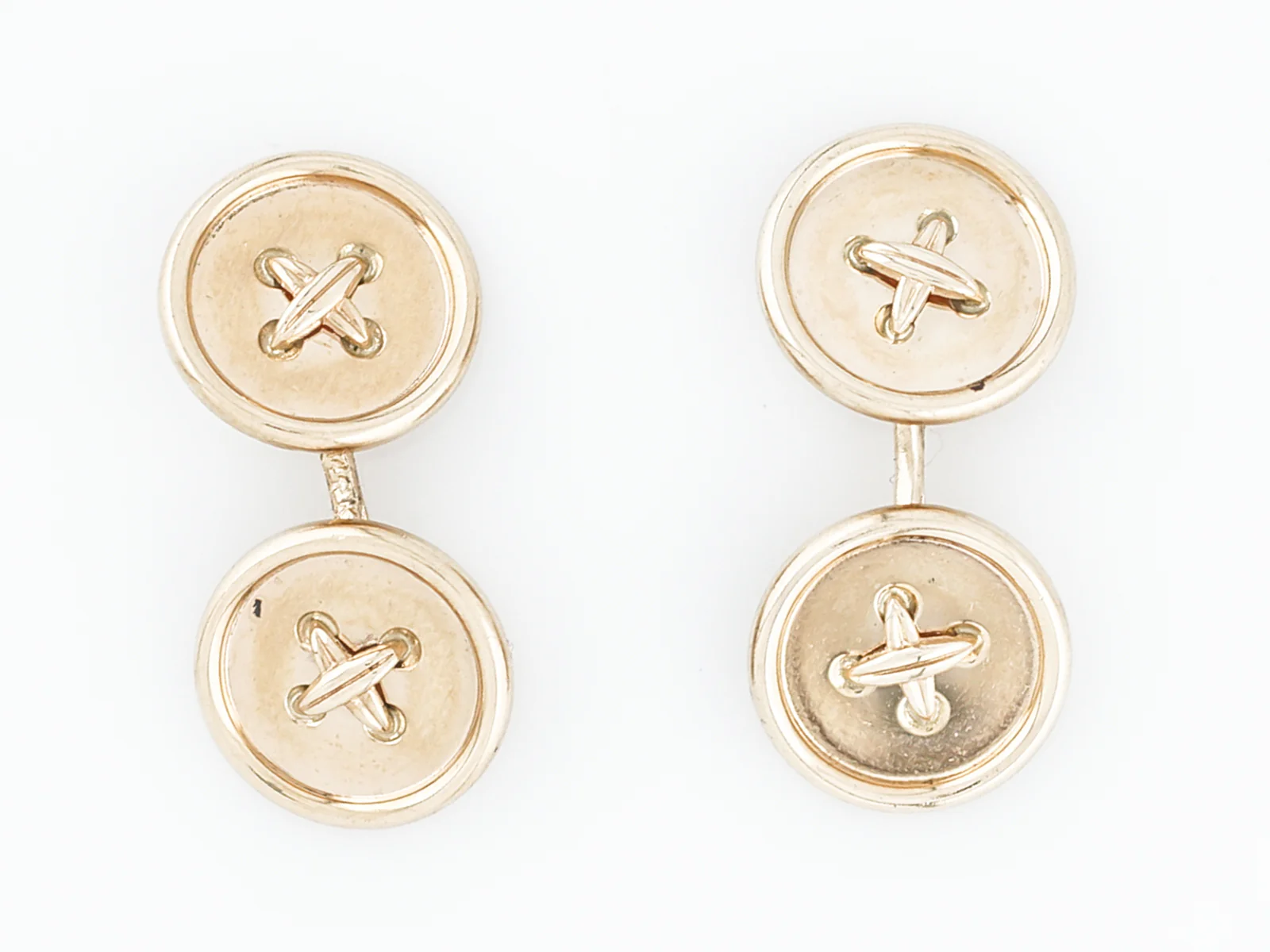 Modern Cufflinks in 14k Yellow Gold - Image 2