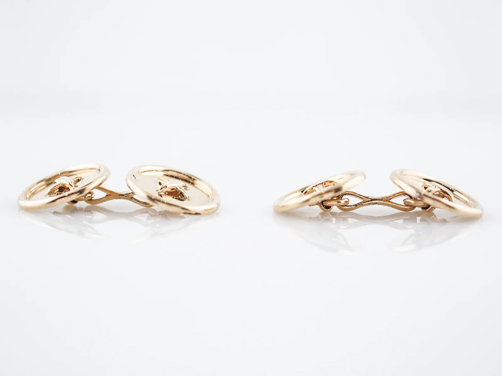 Modern Cufflinks in 14k Yellow Gold - Image 3