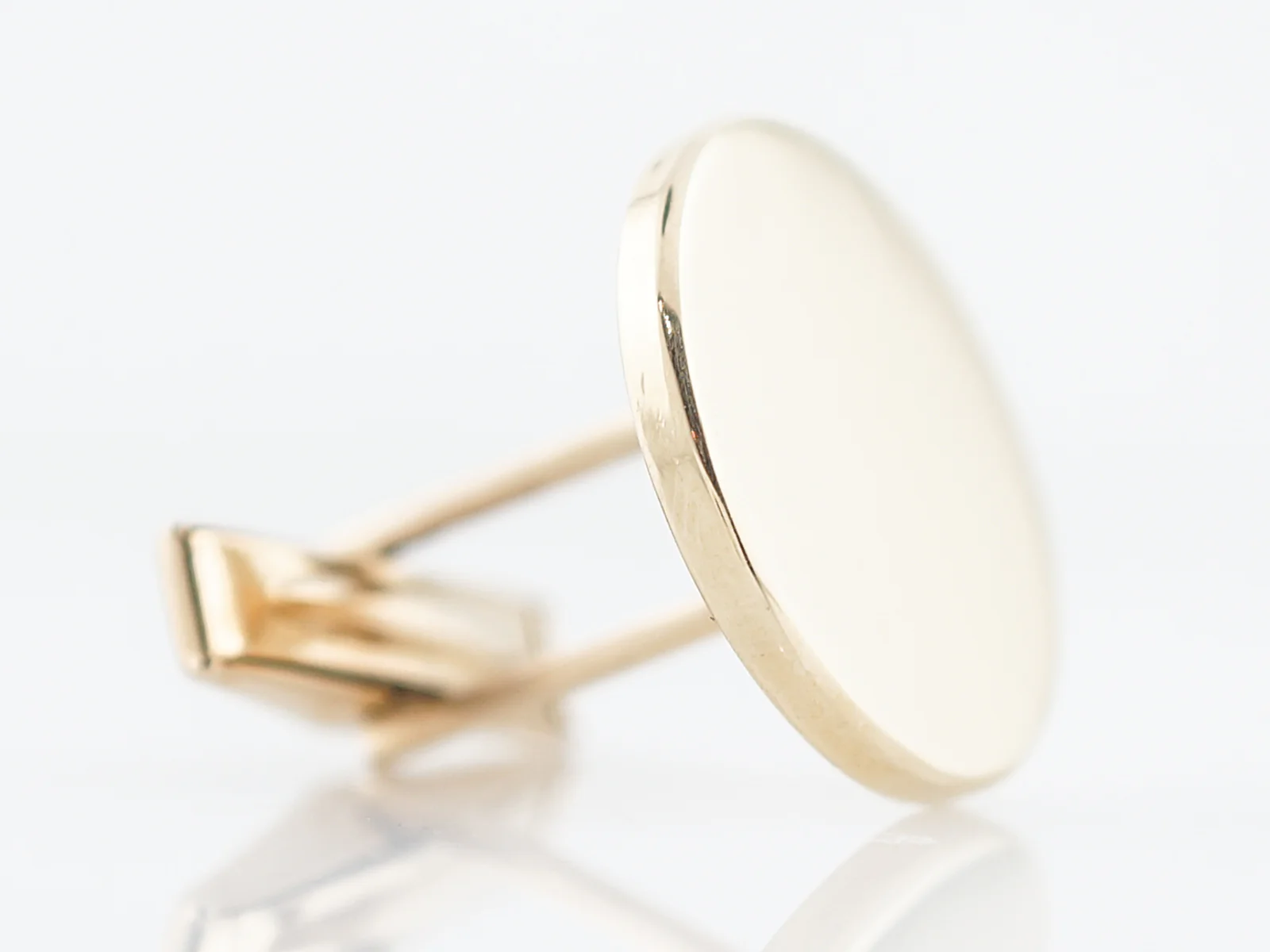 Modern Cufflinks in 14k Yellow Gold - Image 4