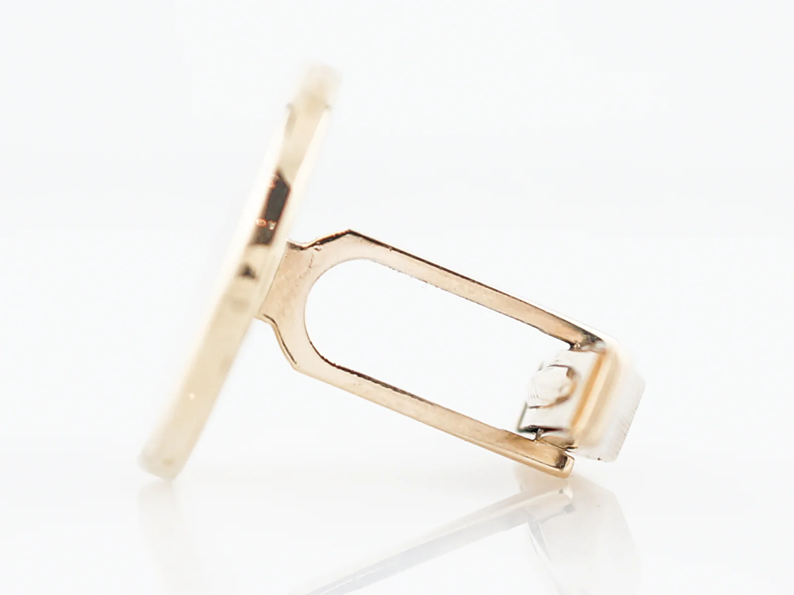 Modern Cufflinks in 14k Yellow Gold - Image 5