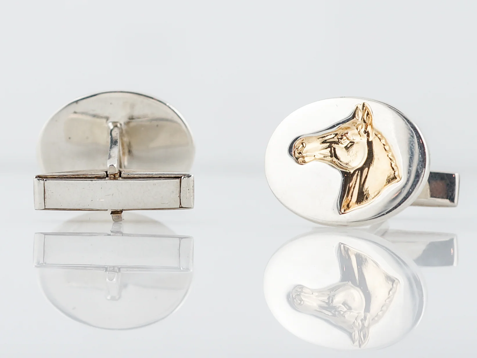 Modern Cufflinks Tiffany & Co Sterling Silver & 18k Yellow Gold - Image 2