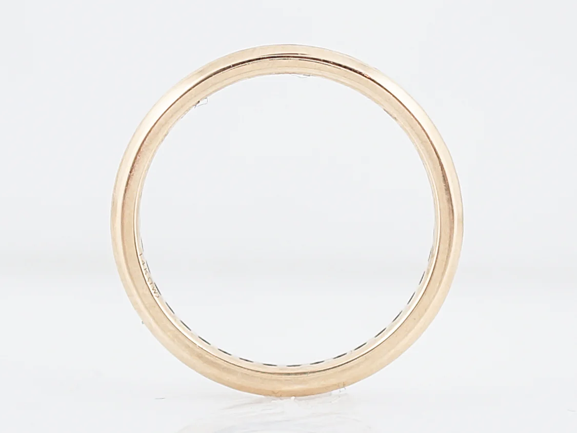 Modern Eternity Wedding Band .38 Round Brilliant Cut Diamonds in 14k Yellow Gold - Image 3
