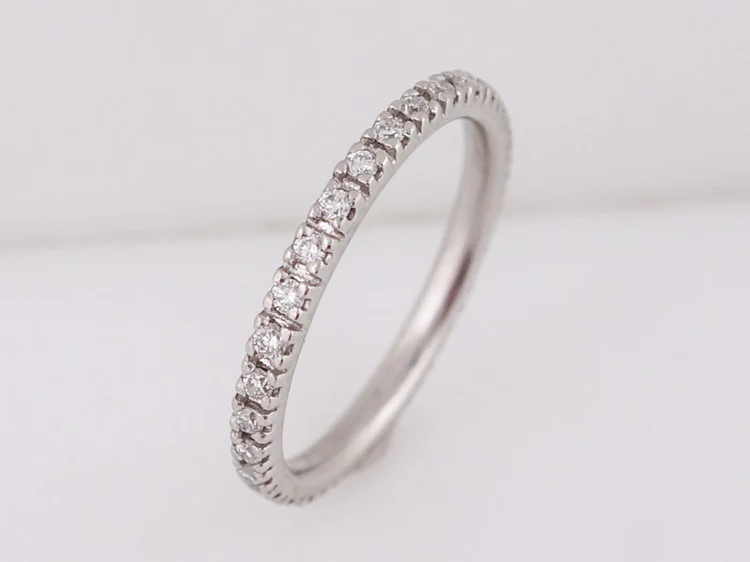 Modern Eternity Wedding Band .48ct Round Brilliant Cut Diamonds in Platinum - Image 2