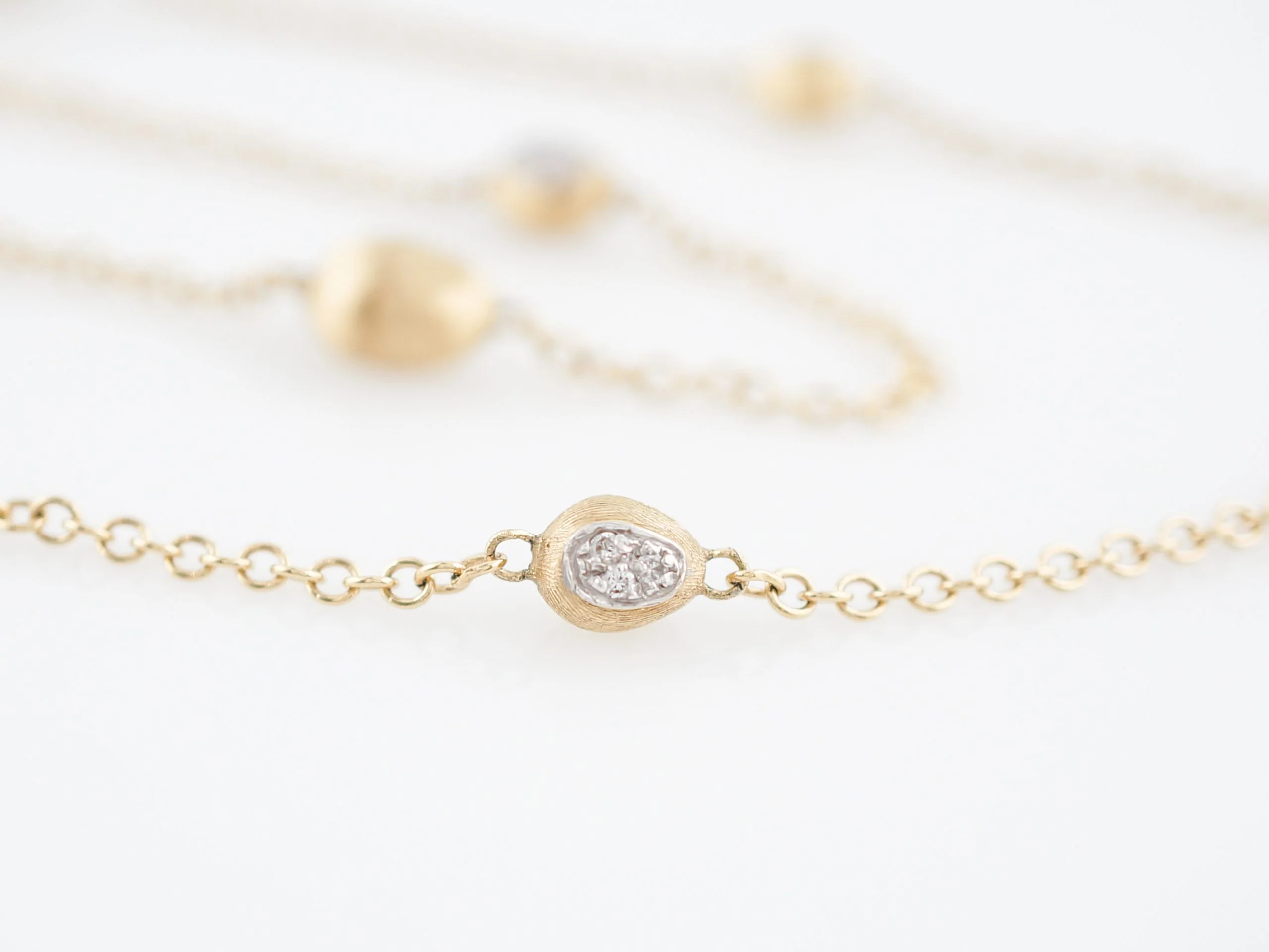 Modern Marco Bicego Necklace .36 Round Brilliant Cut Diamonds in 18k Yellow Gold - Image 3