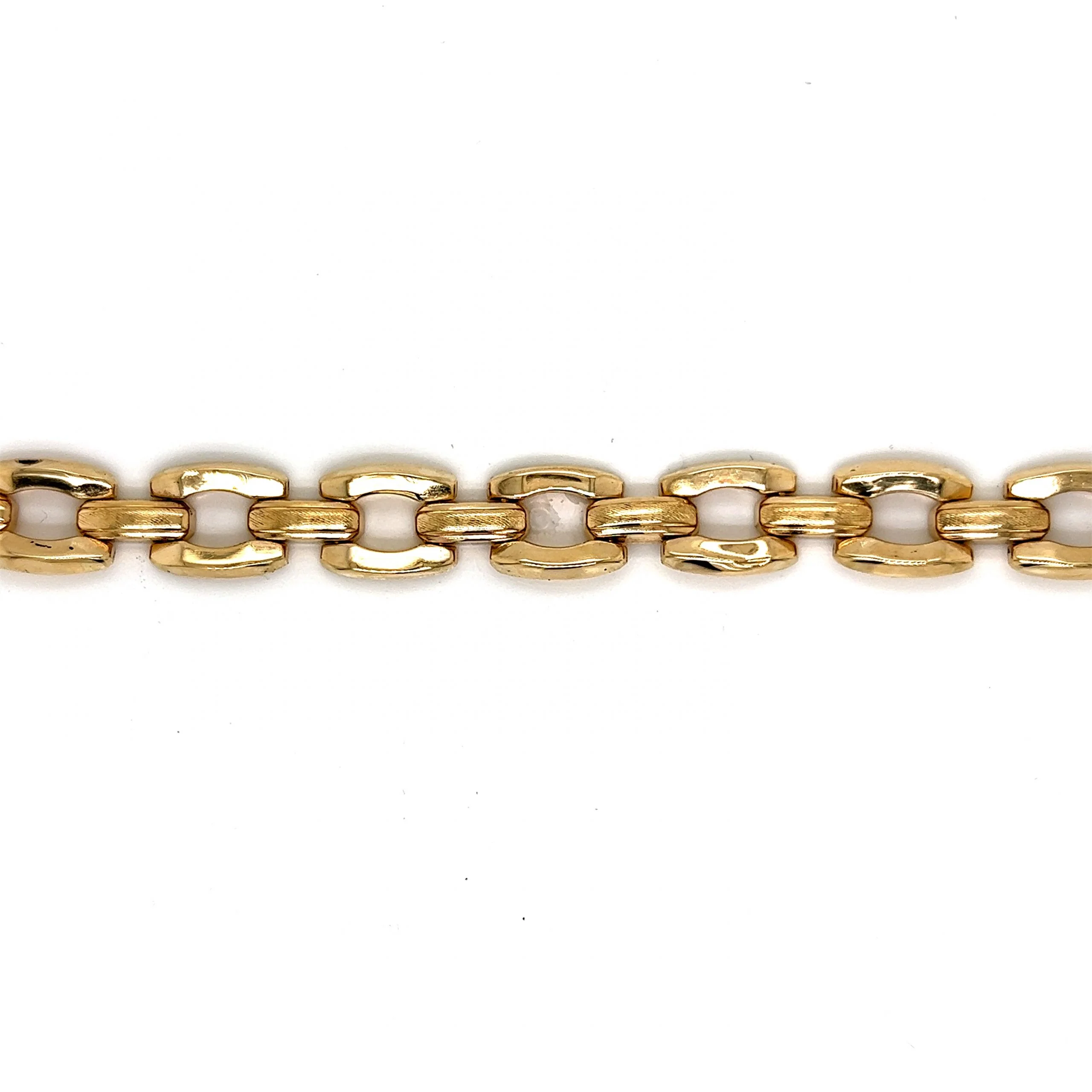 Modern Open Link Chain Bracelet in 14k Yellow Gold - Image 5