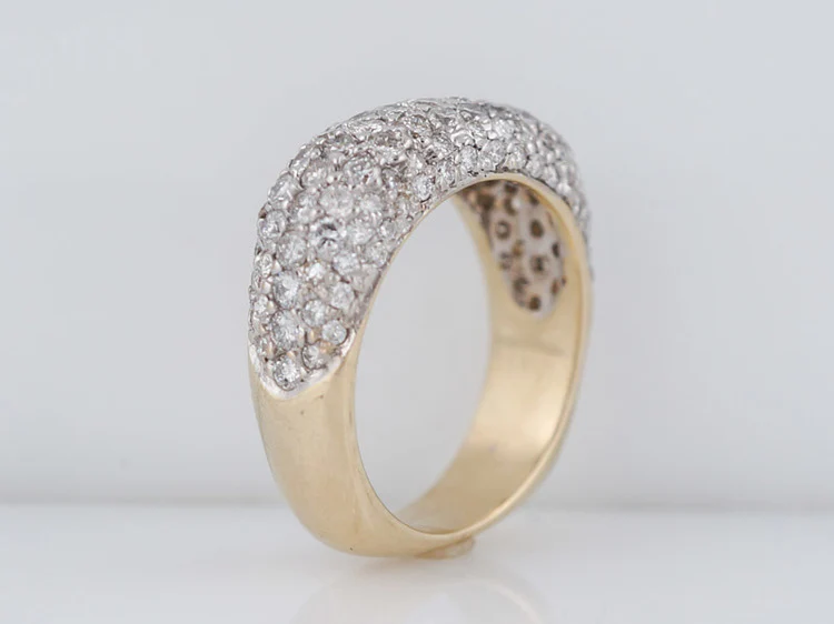 Modern Right Hand Ring 2.44ct Round Brilliant Cut Diamonds in 14k Yellow Gold - Image 6