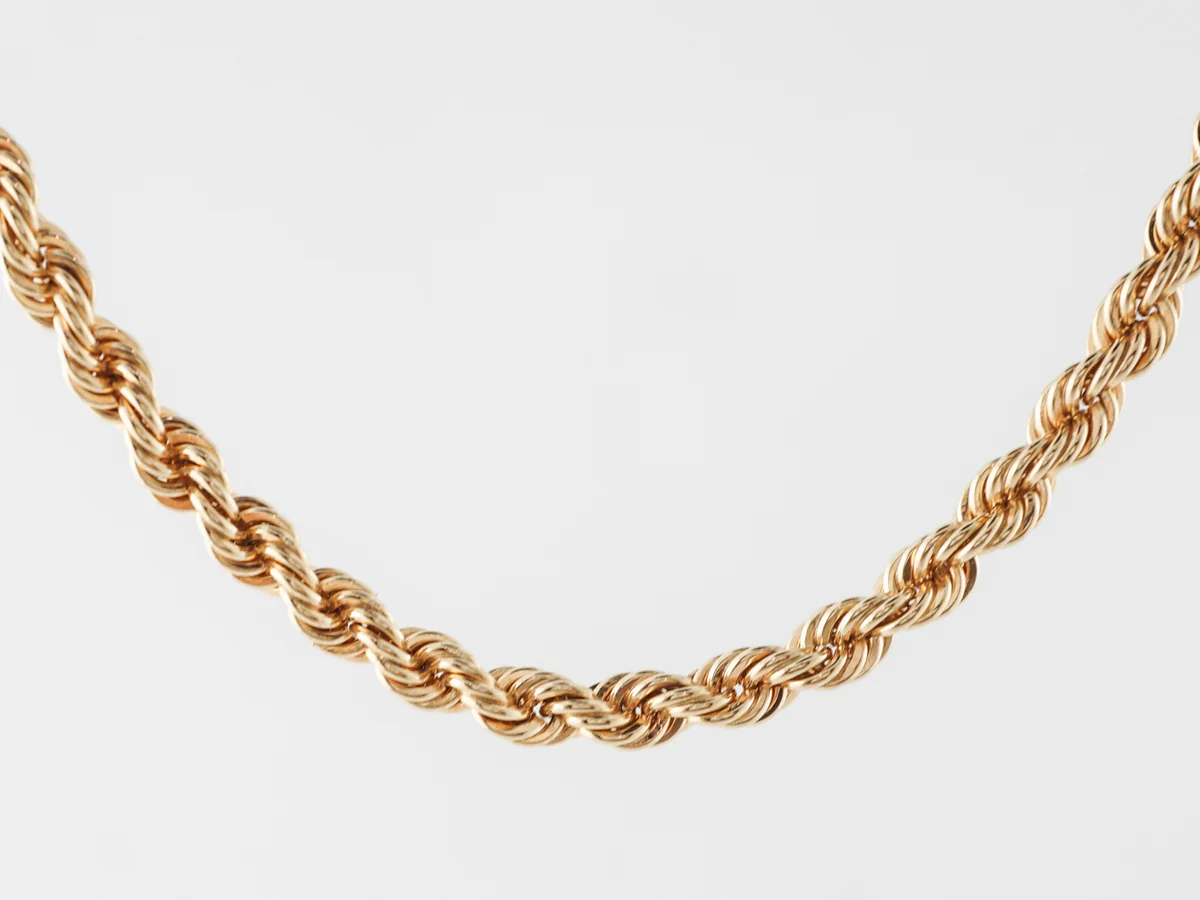 Modern Thick Braided Necklace in 14k Yellow Gold - Image 2