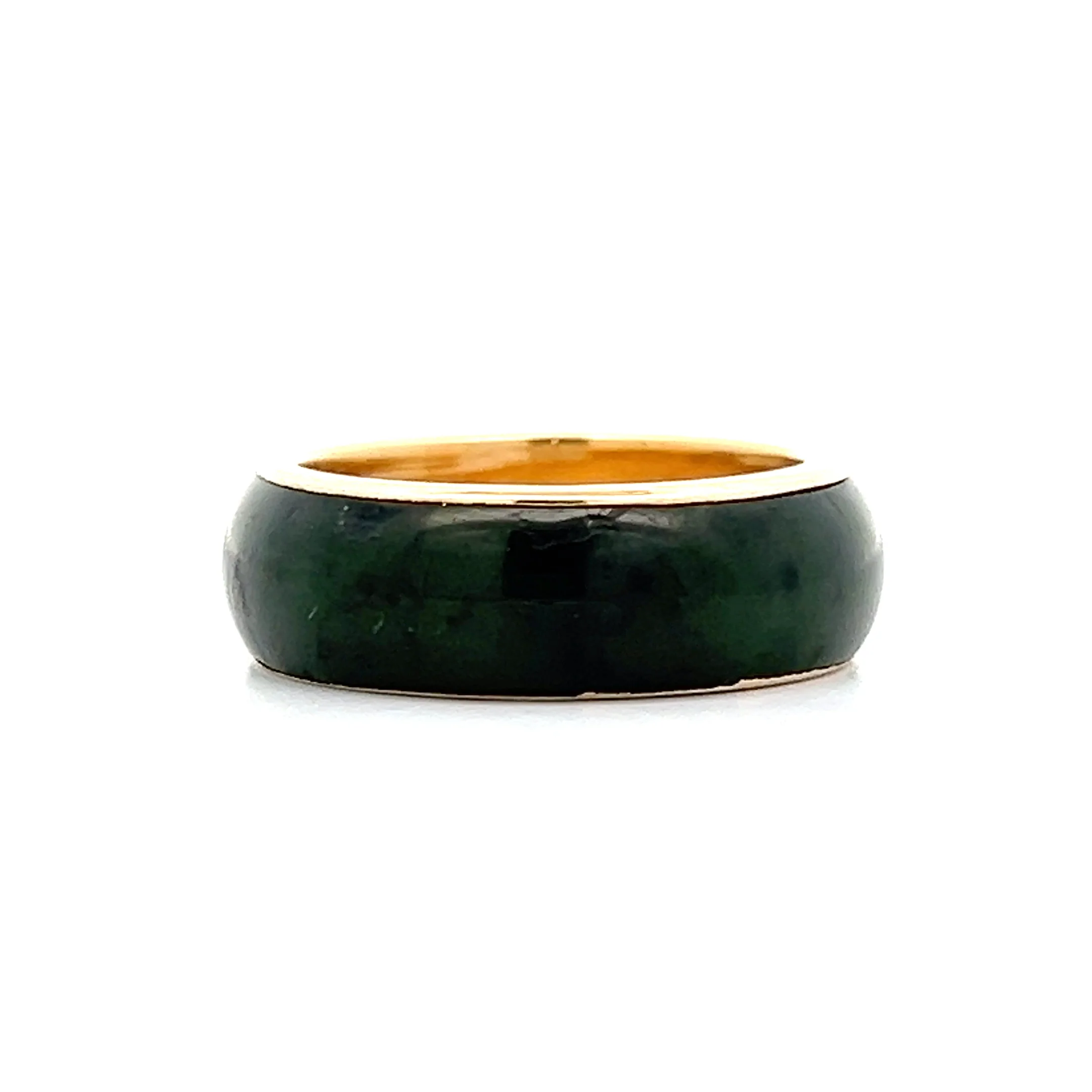 Nephrite Eternity Band in 14k Yellow Gold - Image 3