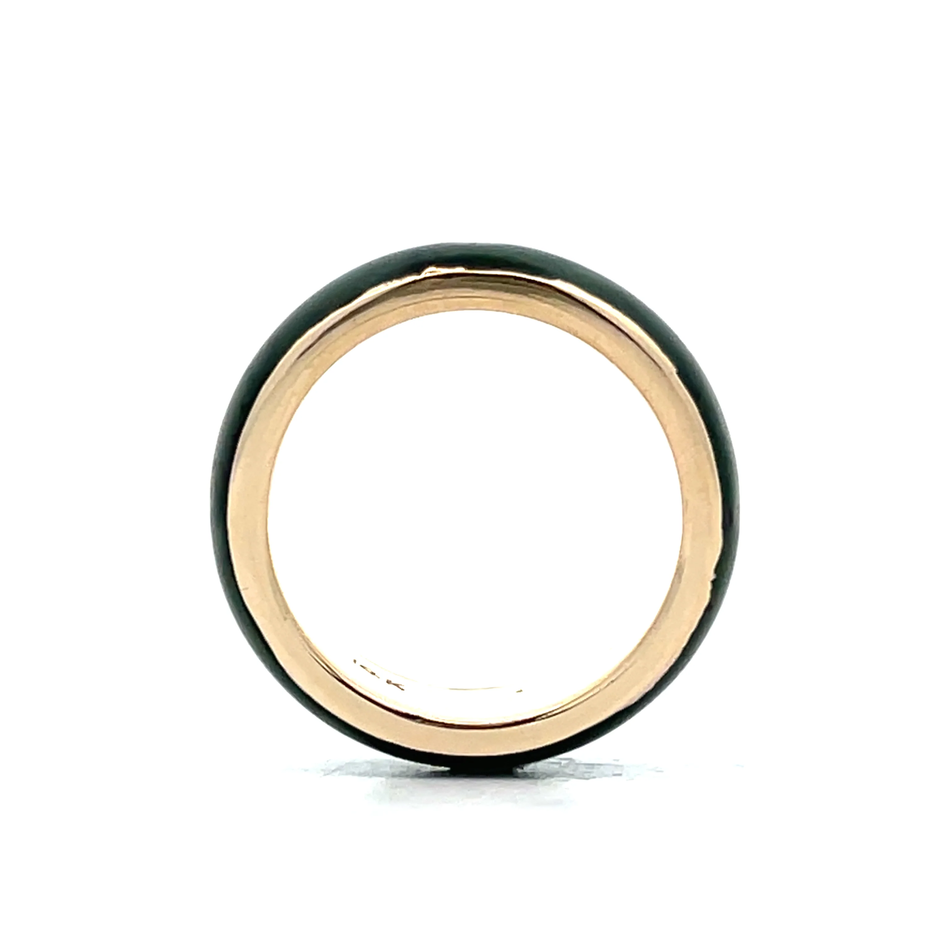 Nephrite Eternity Band in 14k Yellow Gold - Image 4