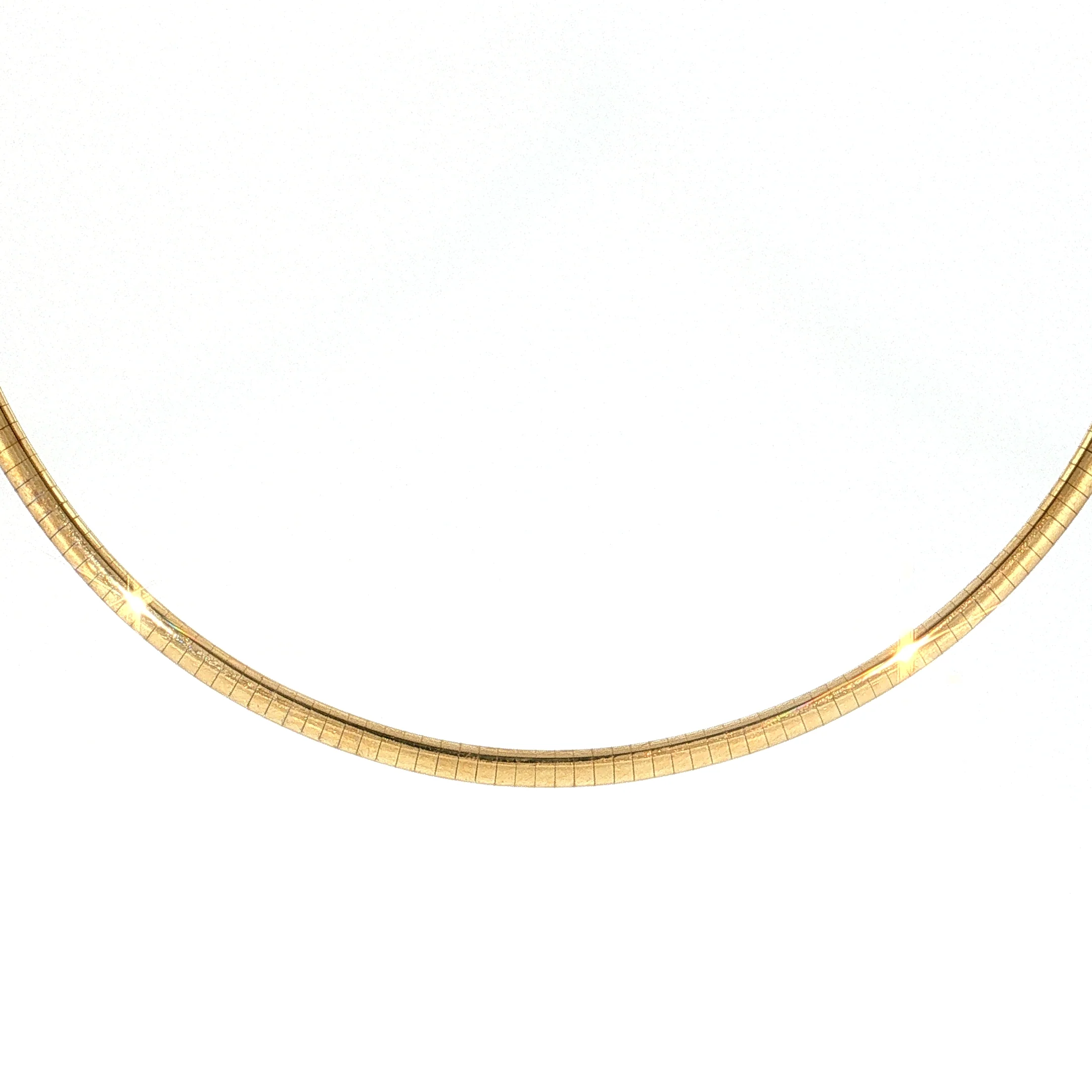 Omega Chain Necklace 14k Yellow Gold