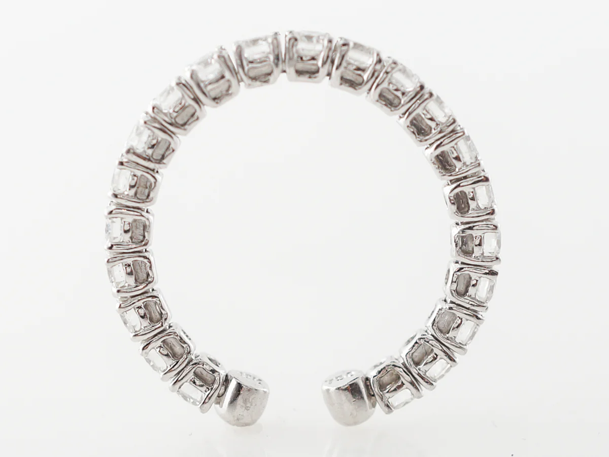 Open Diamond Wedding Band in White Gold - Image 4