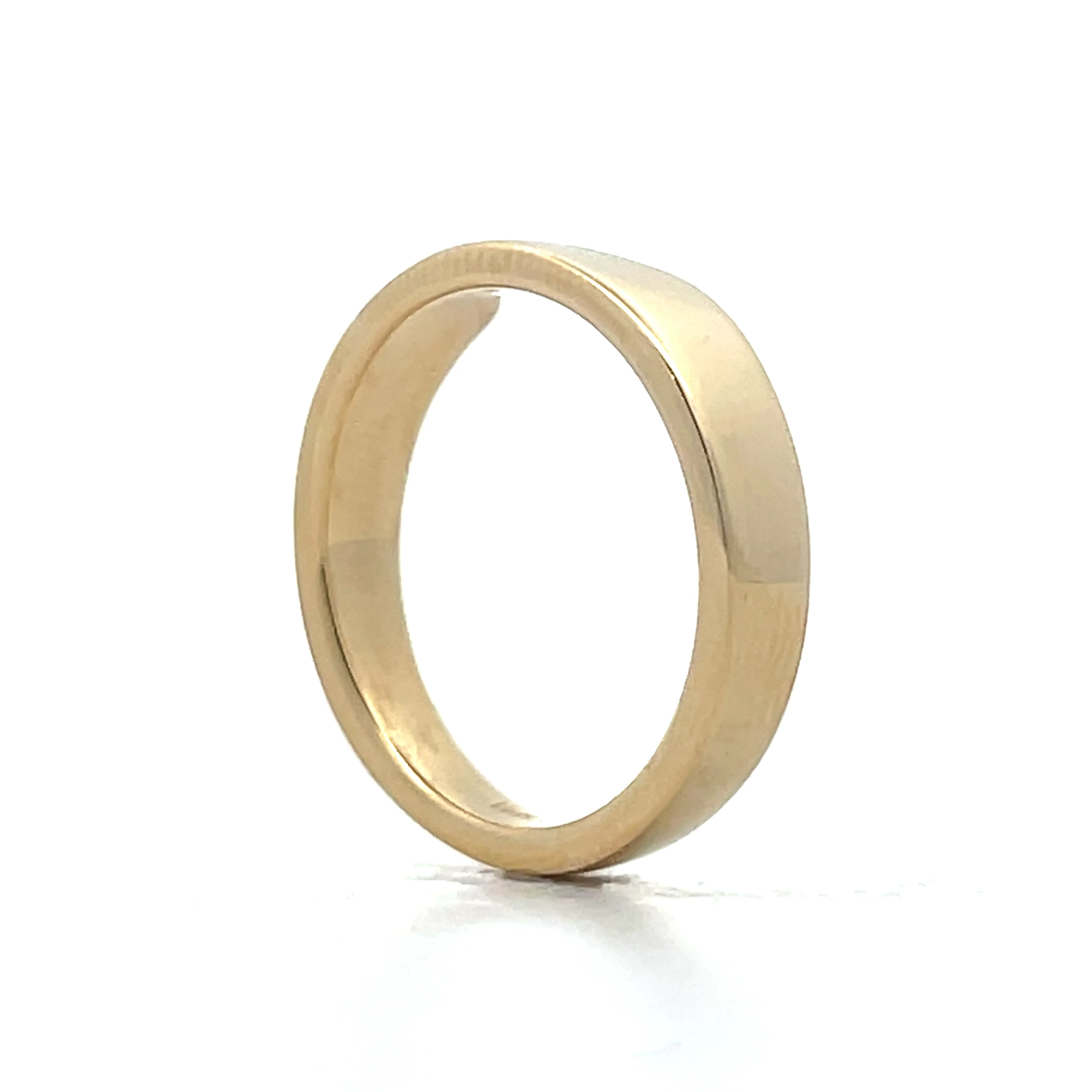 Oval Cutout Contour Wedding Band 14k Yellow Gold - Image 5