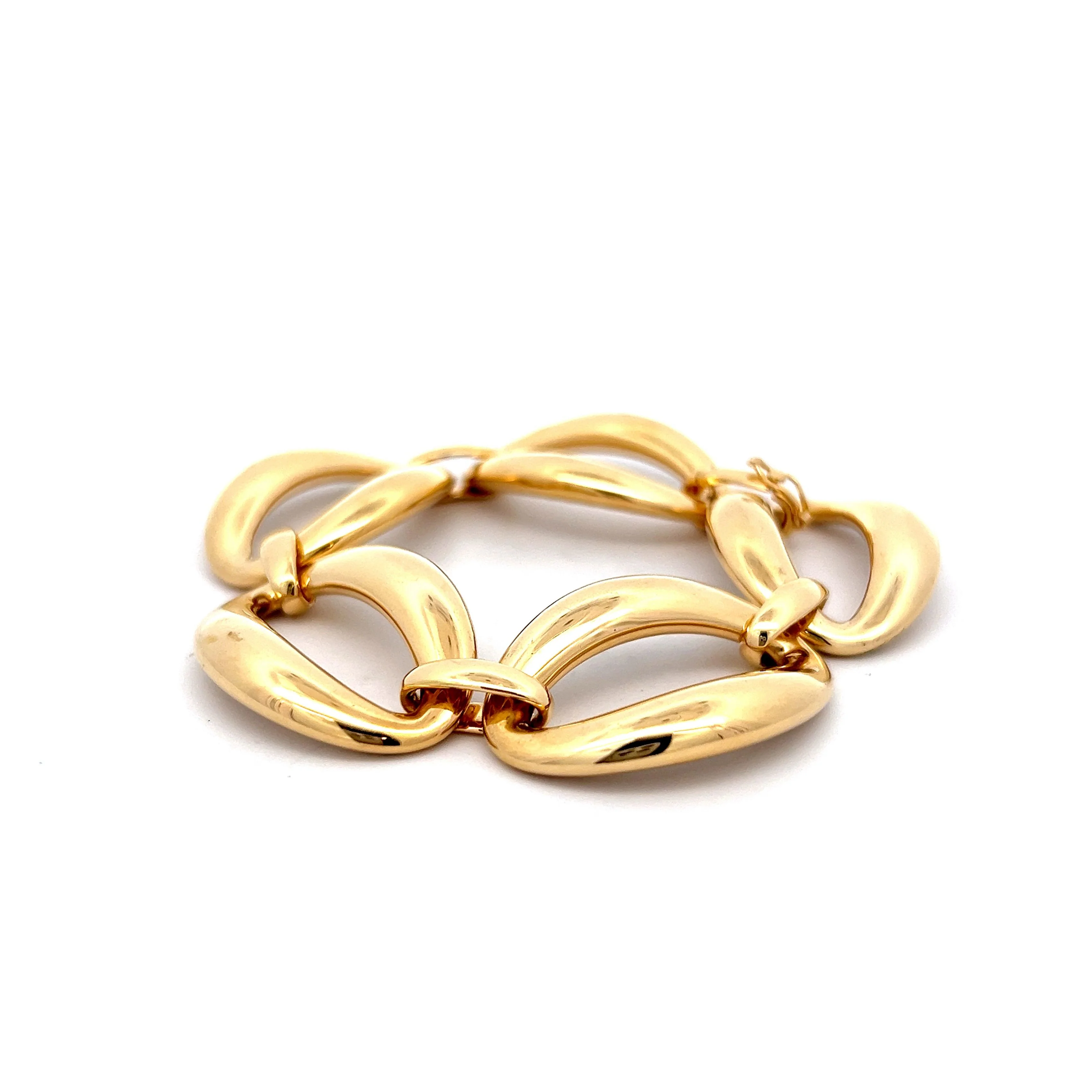Oval Link Chain Bracelet in 18k Yellow Gold - Image 3