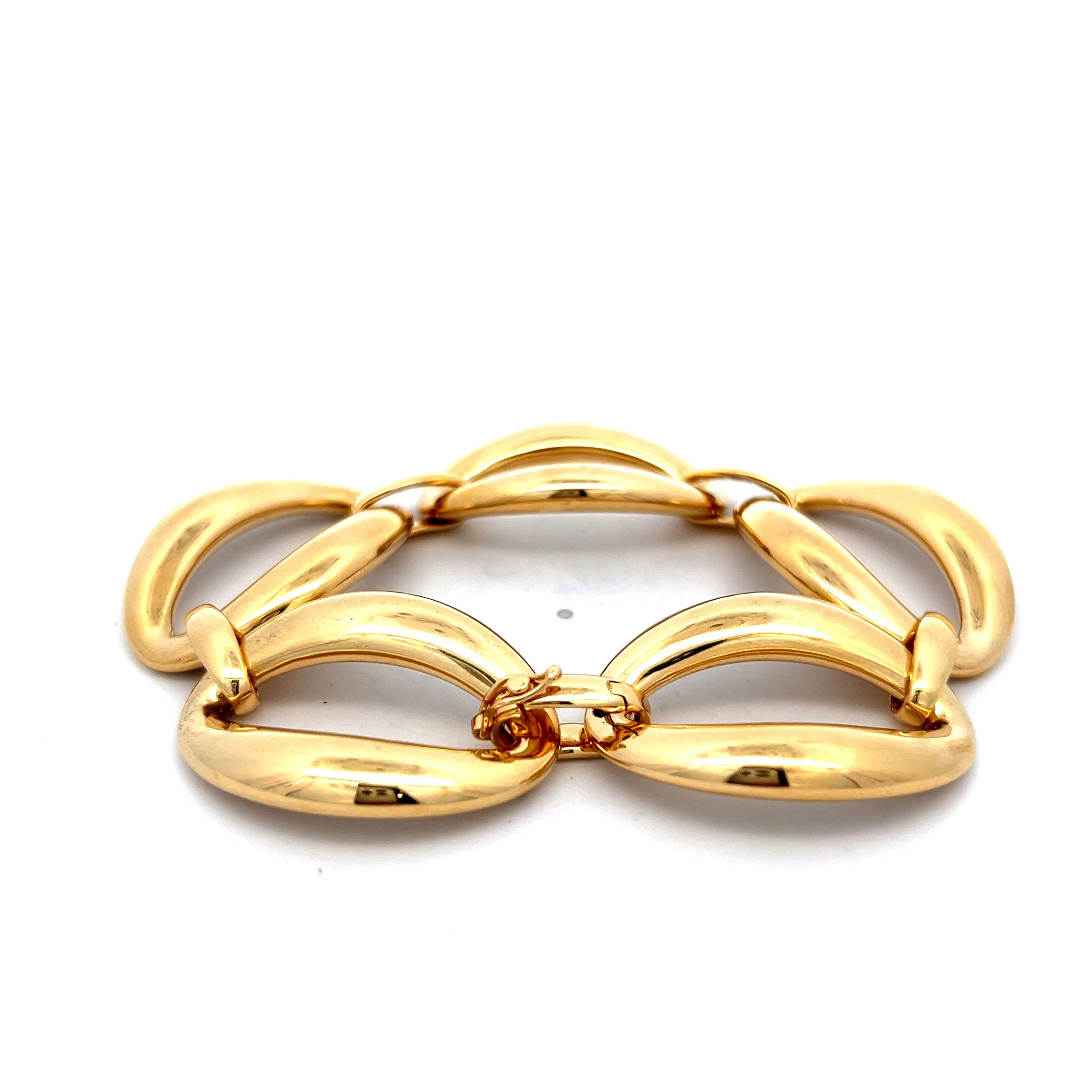 Oval Link Chain Bracelet in 18k Yellow Gold - Image 4