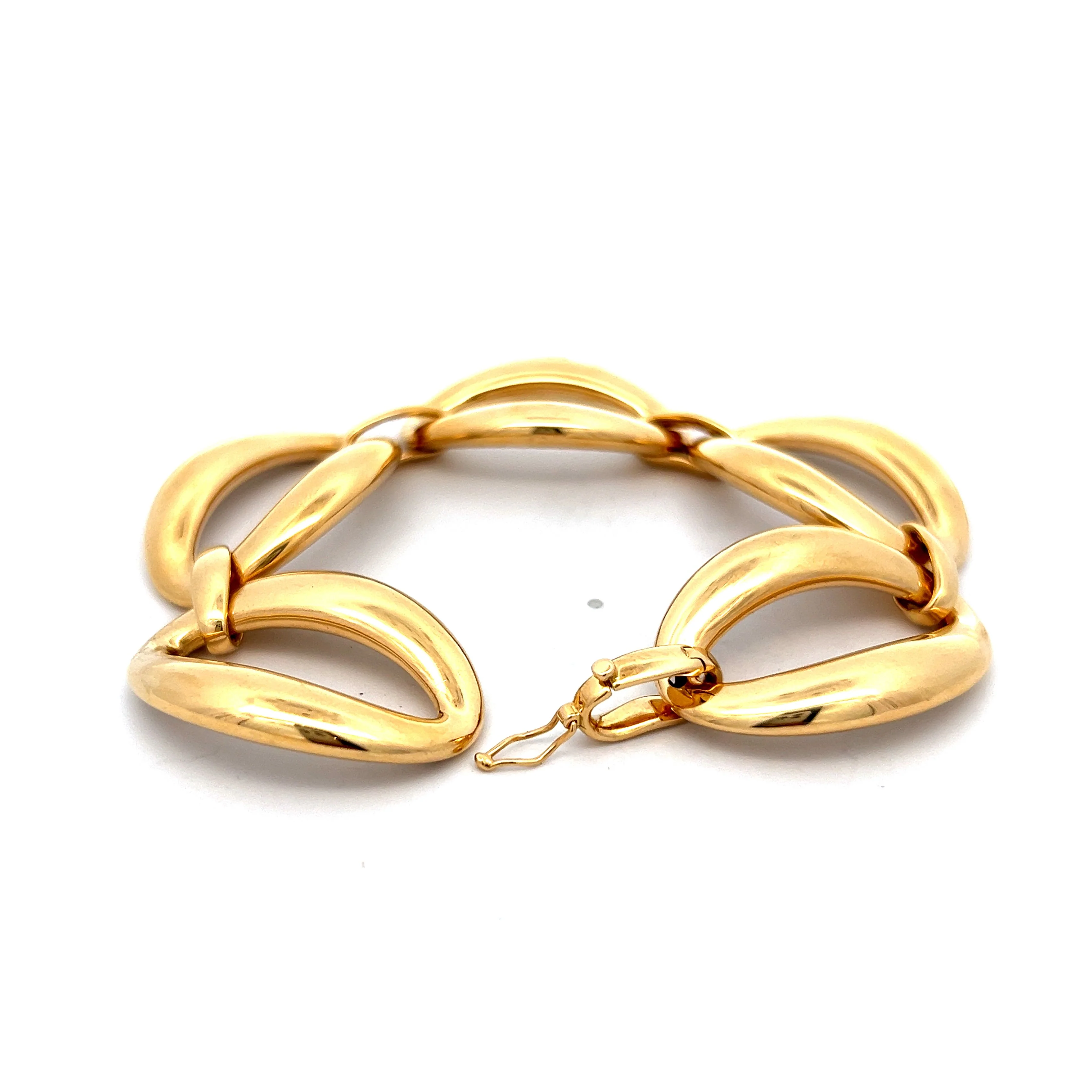 Oval Link Chain Bracelet in 18k Yellow Gold - Image 5