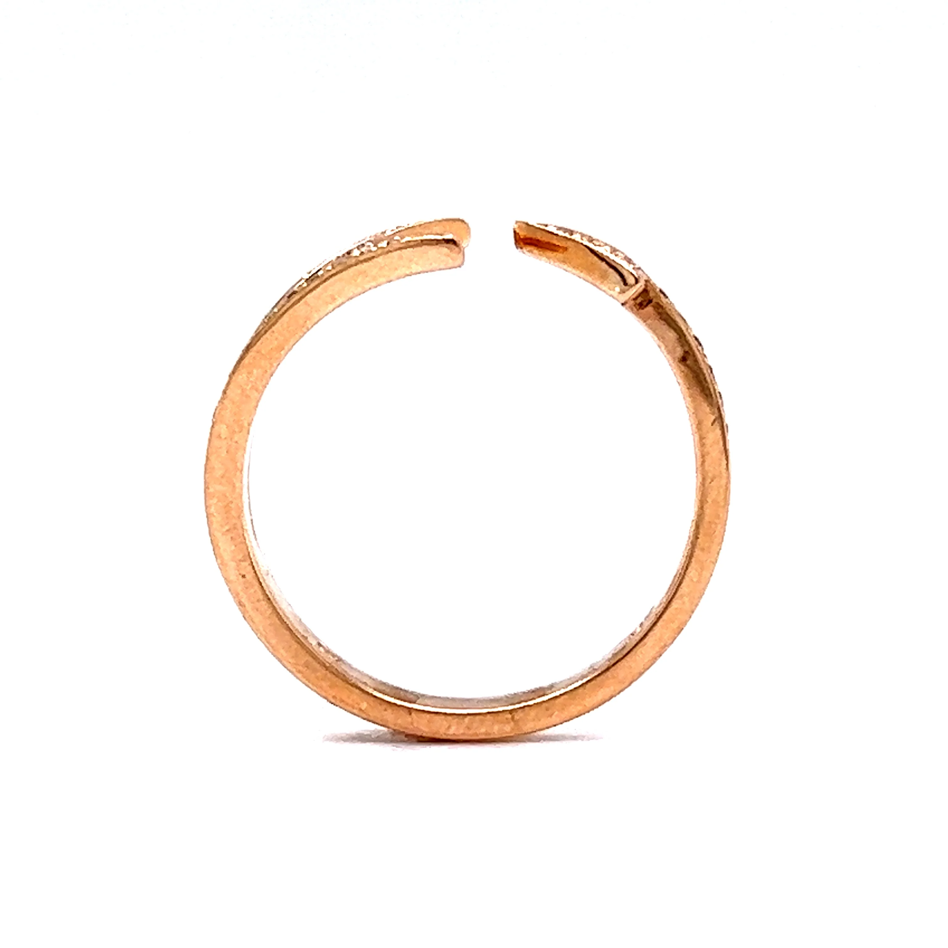 Pave Diamond Arrow Ring in 14k Rose Gold - Image 4
