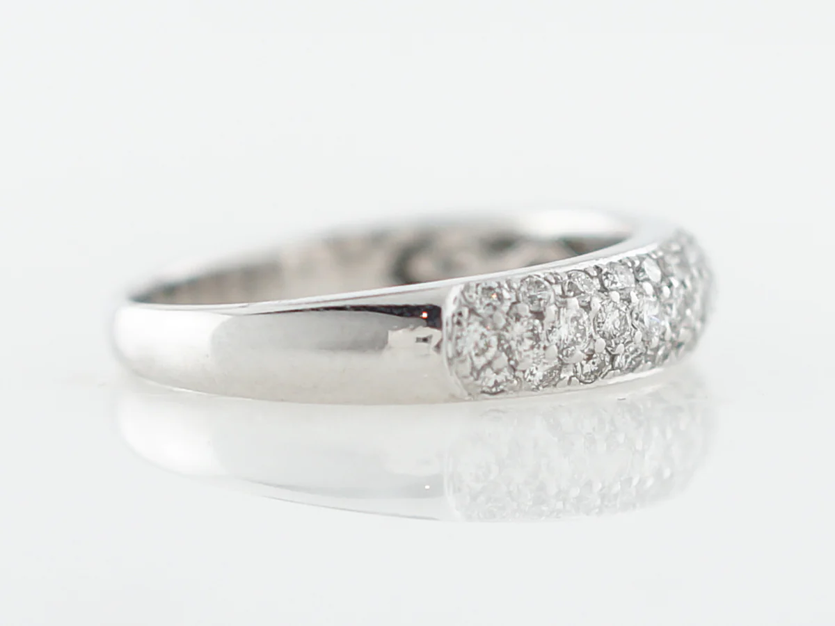 Pave Diamond Wedding Band in White Gold - Image 3