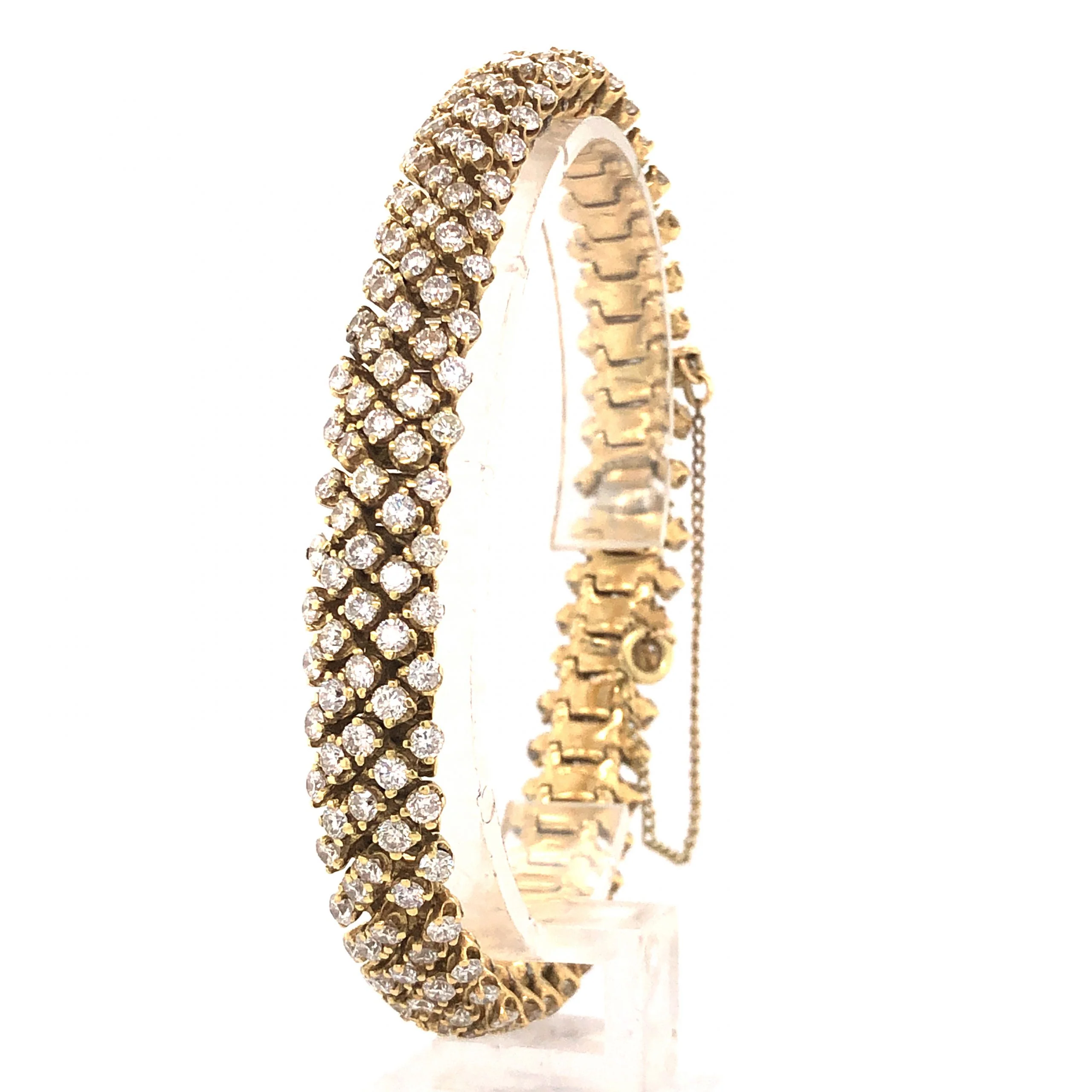 Pave Diamond Bracelet in 18k Yellow Gold - Image 2