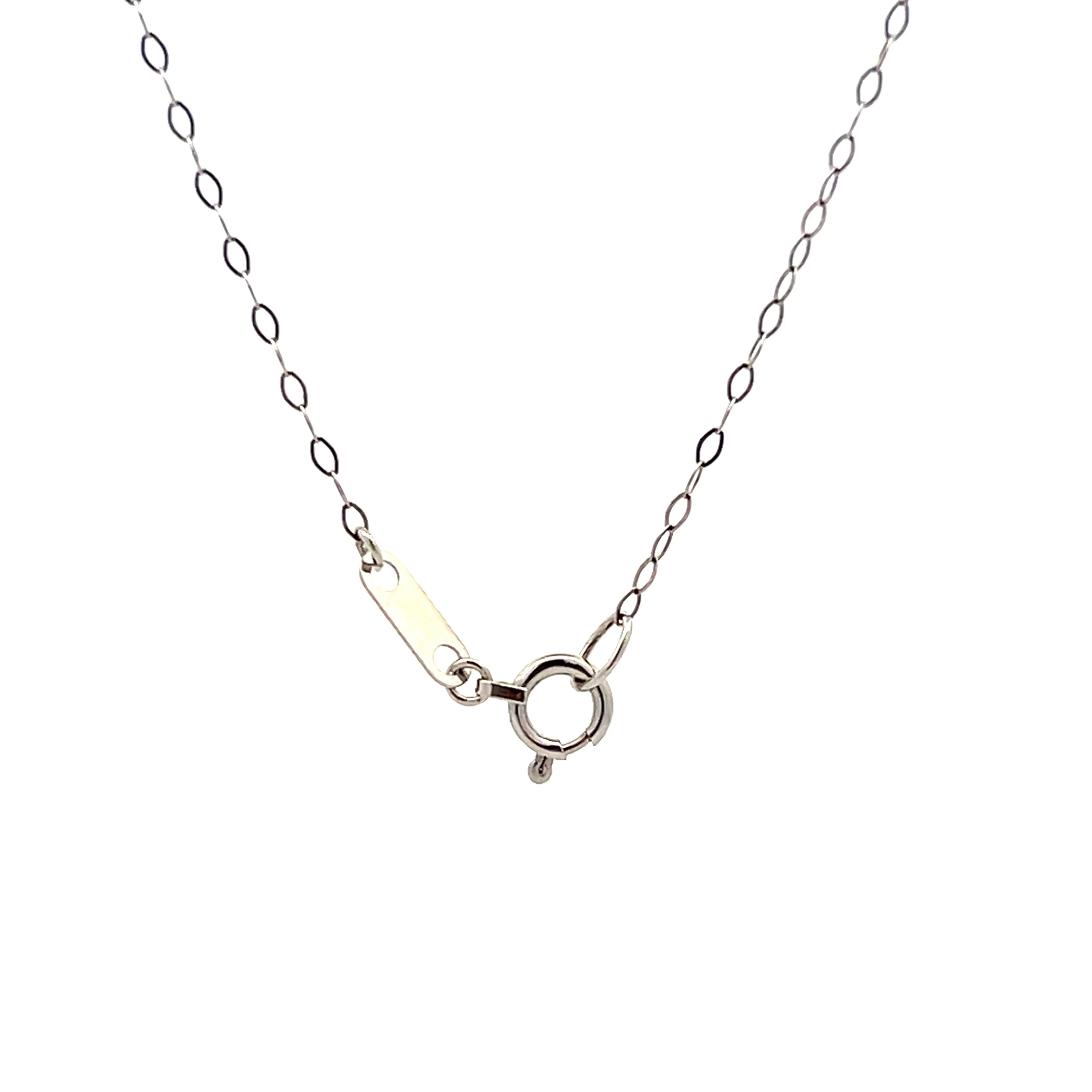 Pearl & Diamond Halo Pendant in 14k White Gold - Image 4