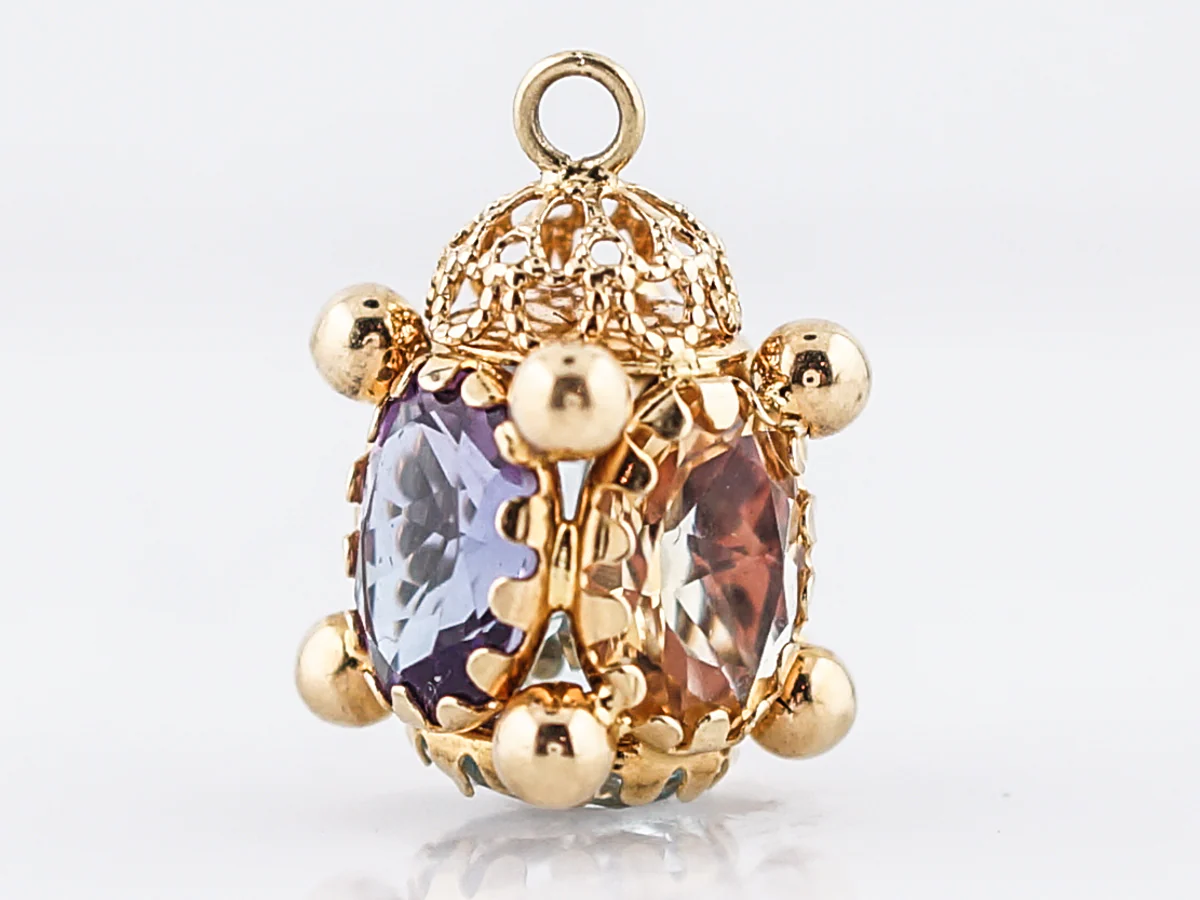 Pendant Charm Modern 3.1 Oval Cut Garnet in 18k Yellow Gold - Image 5