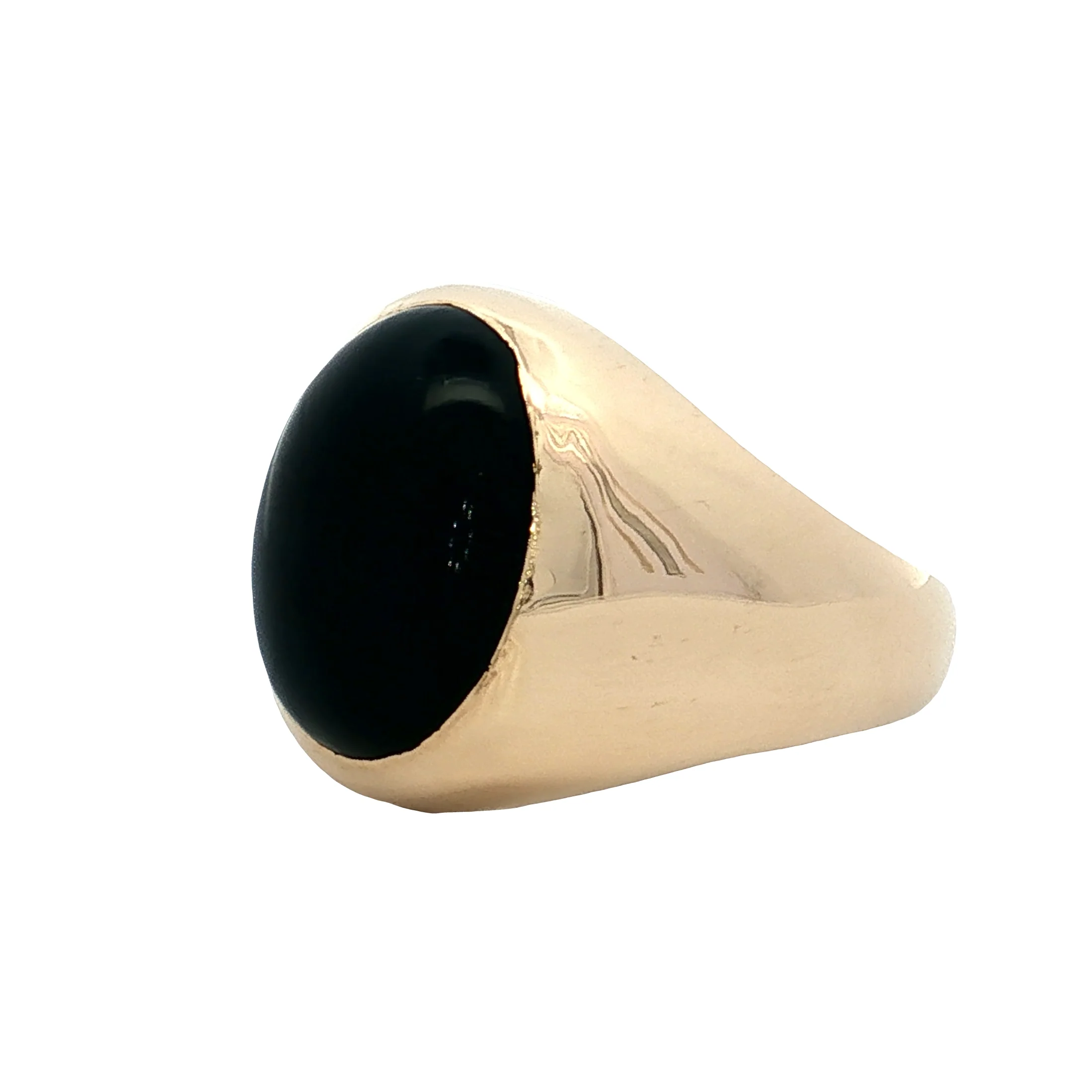 Petrified Wood Cocktail Ring 14k Yellow Gold - Image 2