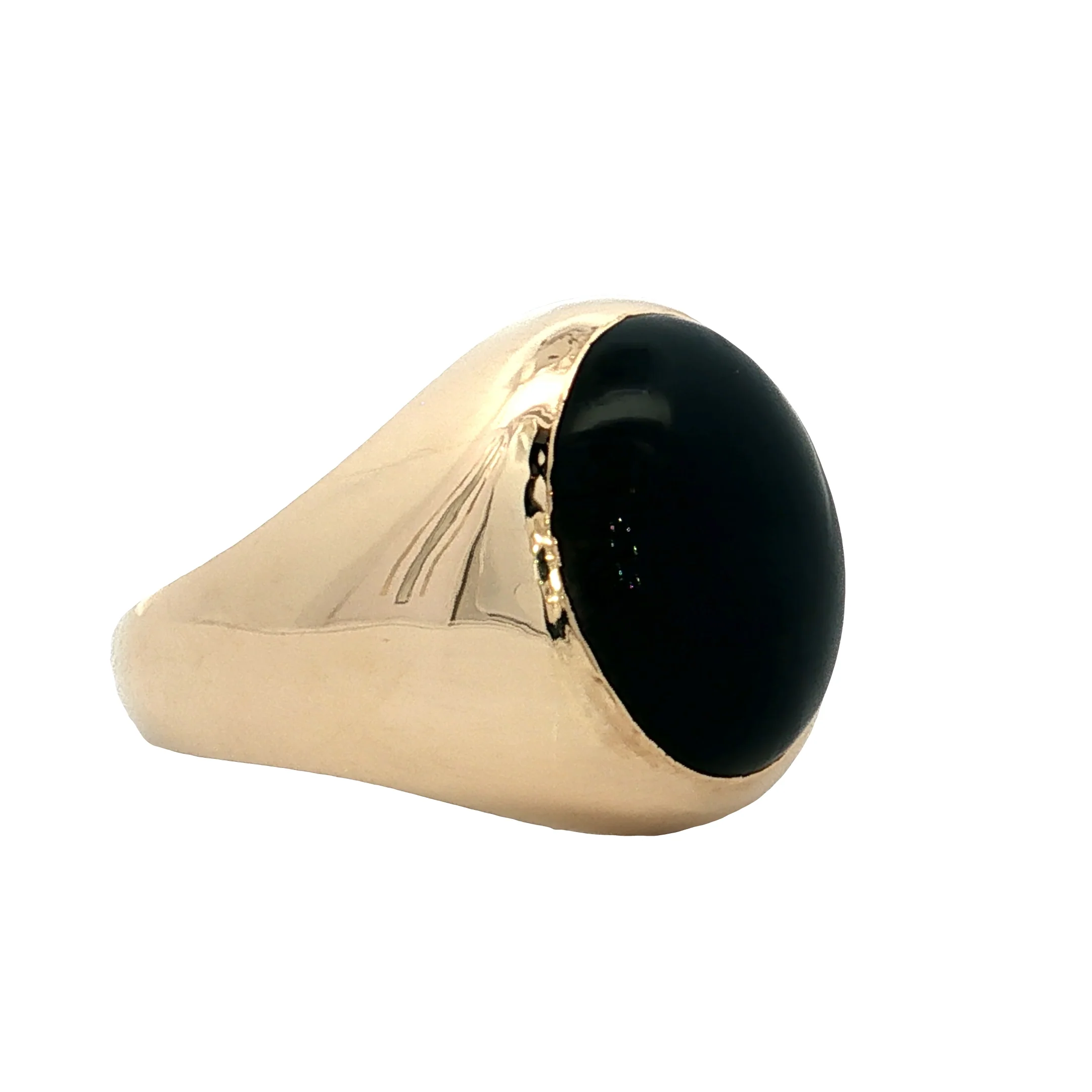 Petrified Wood Cocktail Ring 14k Yellow Gold - Image 3