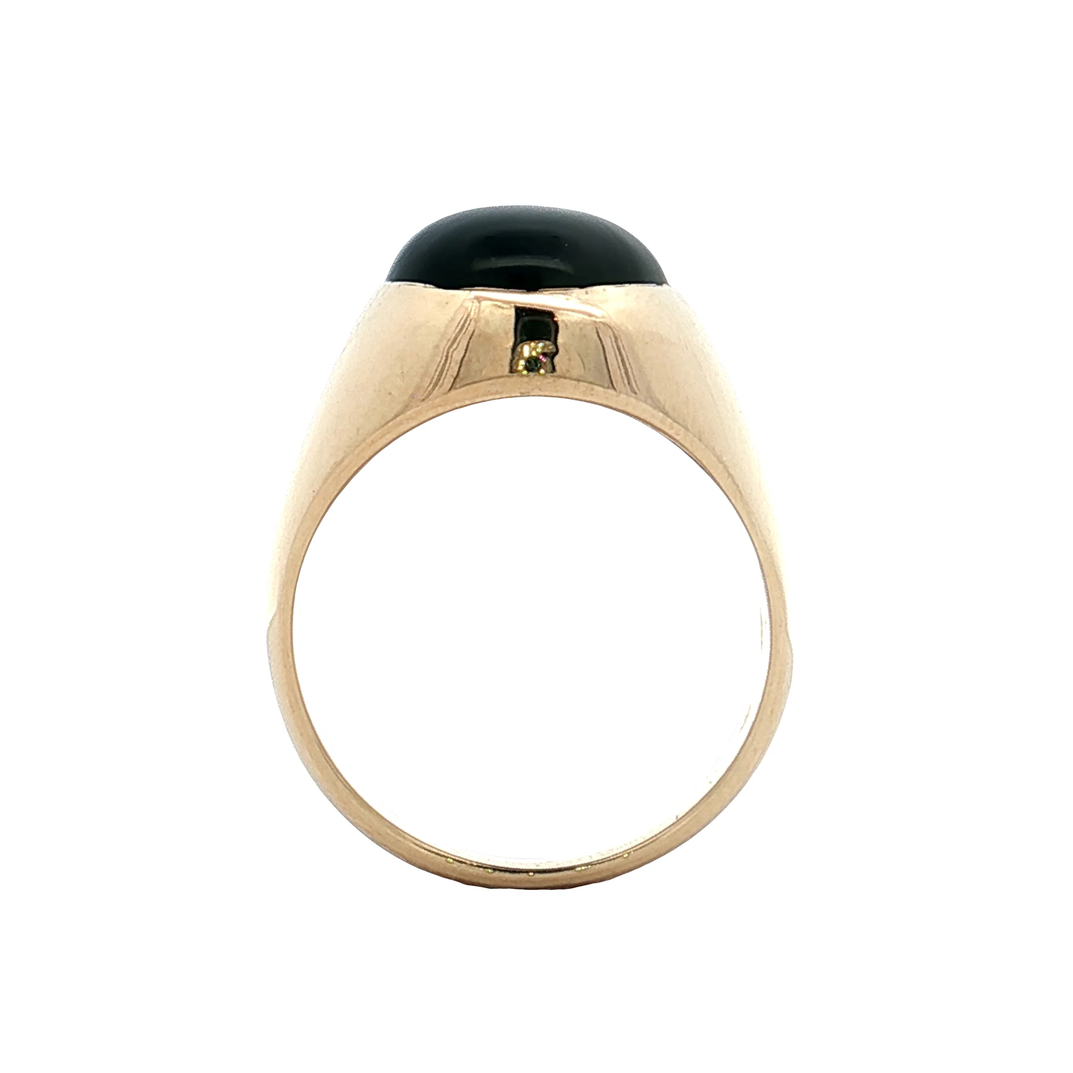 Petrified Wood Cocktail Ring 14k Yellow Gold - Image 4