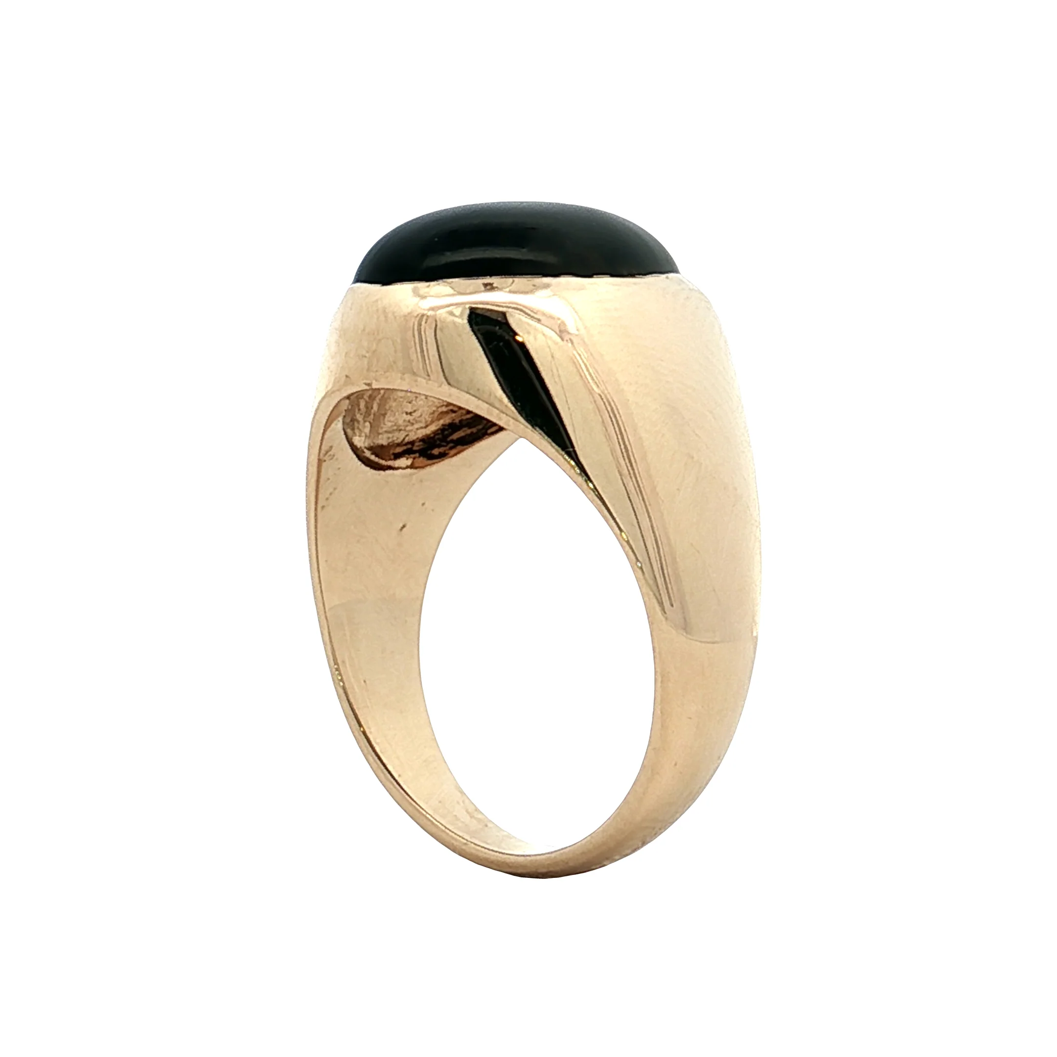 Petrified Wood Cocktail Ring 14k Yellow Gold - Image 5