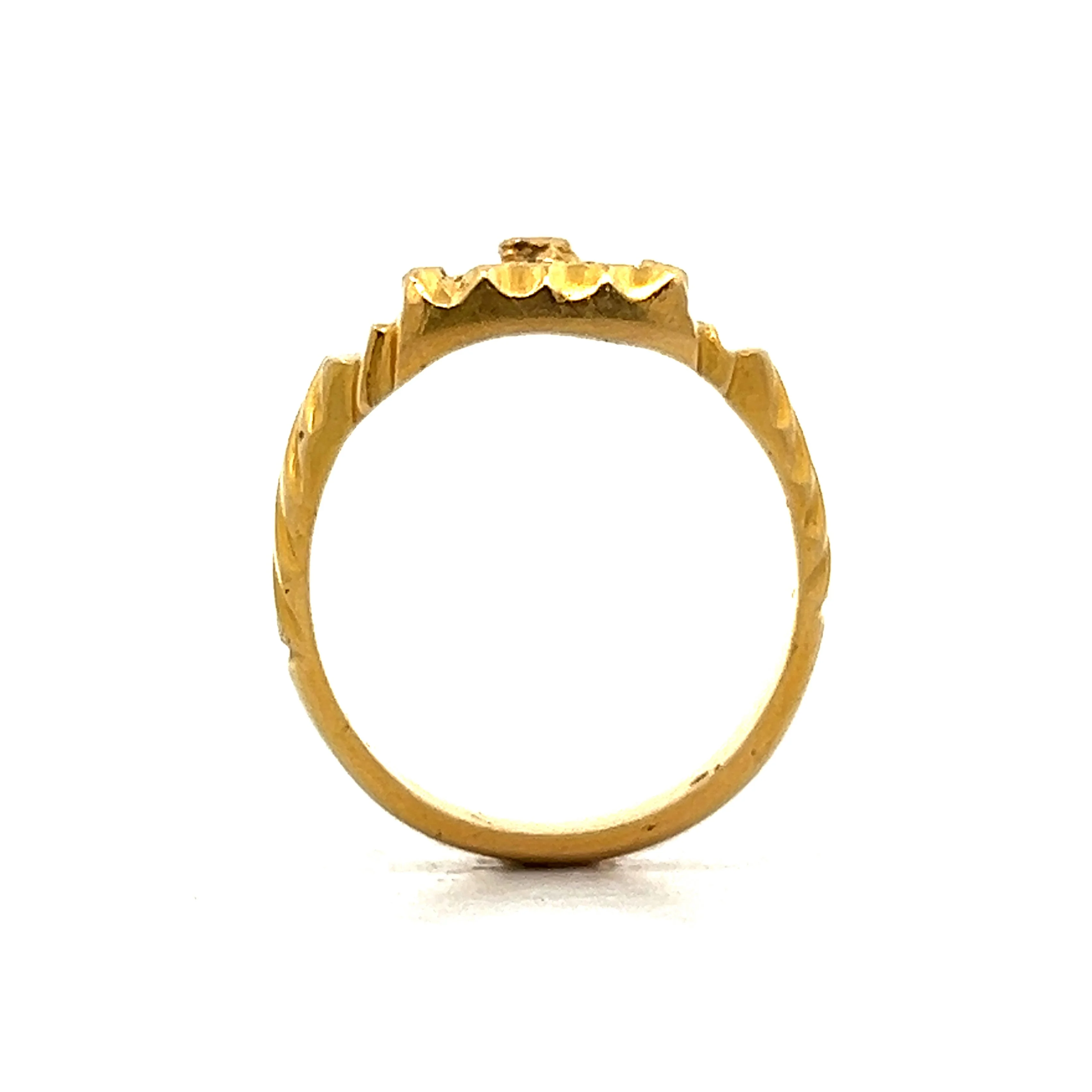 Postage Stamp Statement Ring in 14k Yellow Gold - Image 4