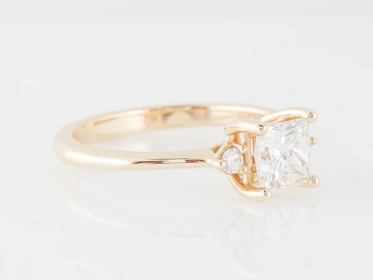 Princess Cut Diamond Solitaire Engagement Ring in 14k - Image 3
