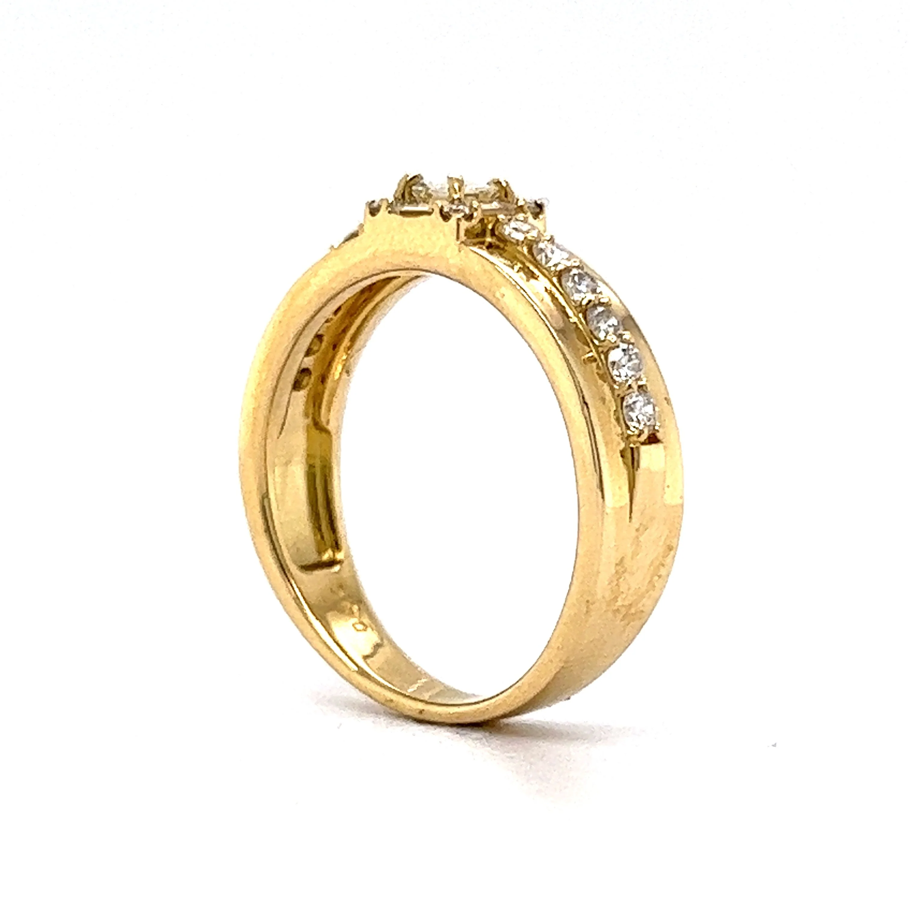 Princess Cut Diamond Stacking Ring in 18k Yellow Gold - Image 5