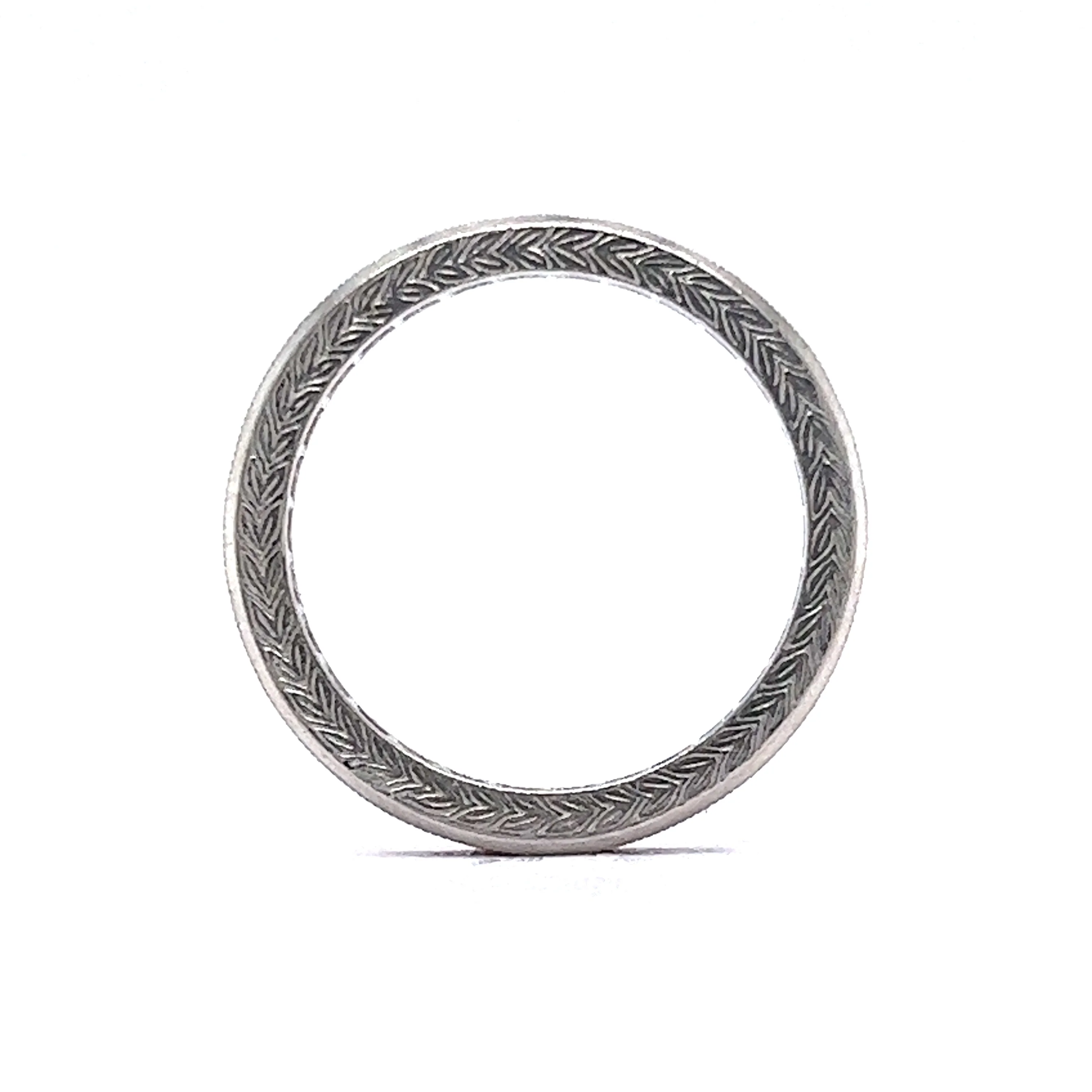 .87 Square Cut Ruby Eternity Wedding Band in Platinum - Image 4