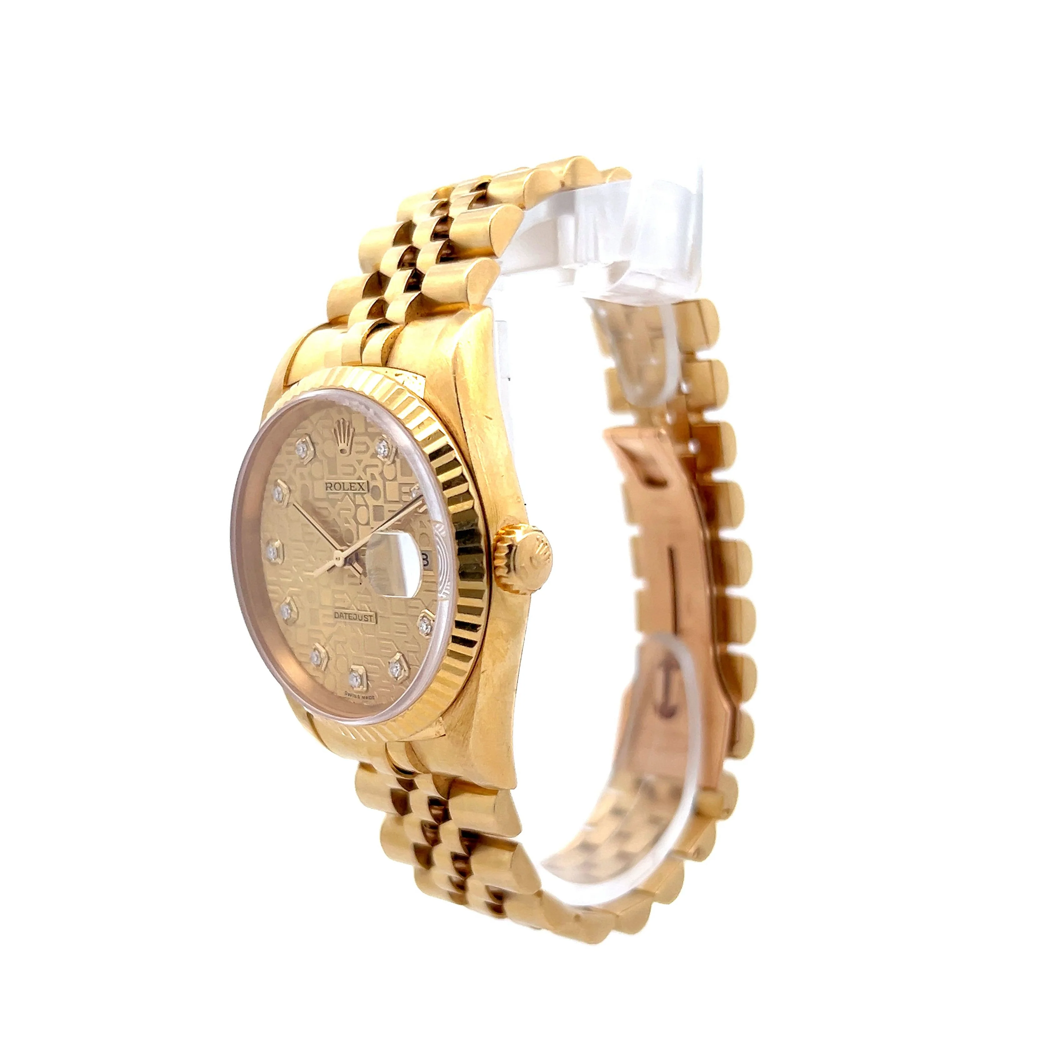 Rolex Datejust Jubilee Anniversary Diamond Dial Ref 16238 in 18k Yellow Gold - Image 2