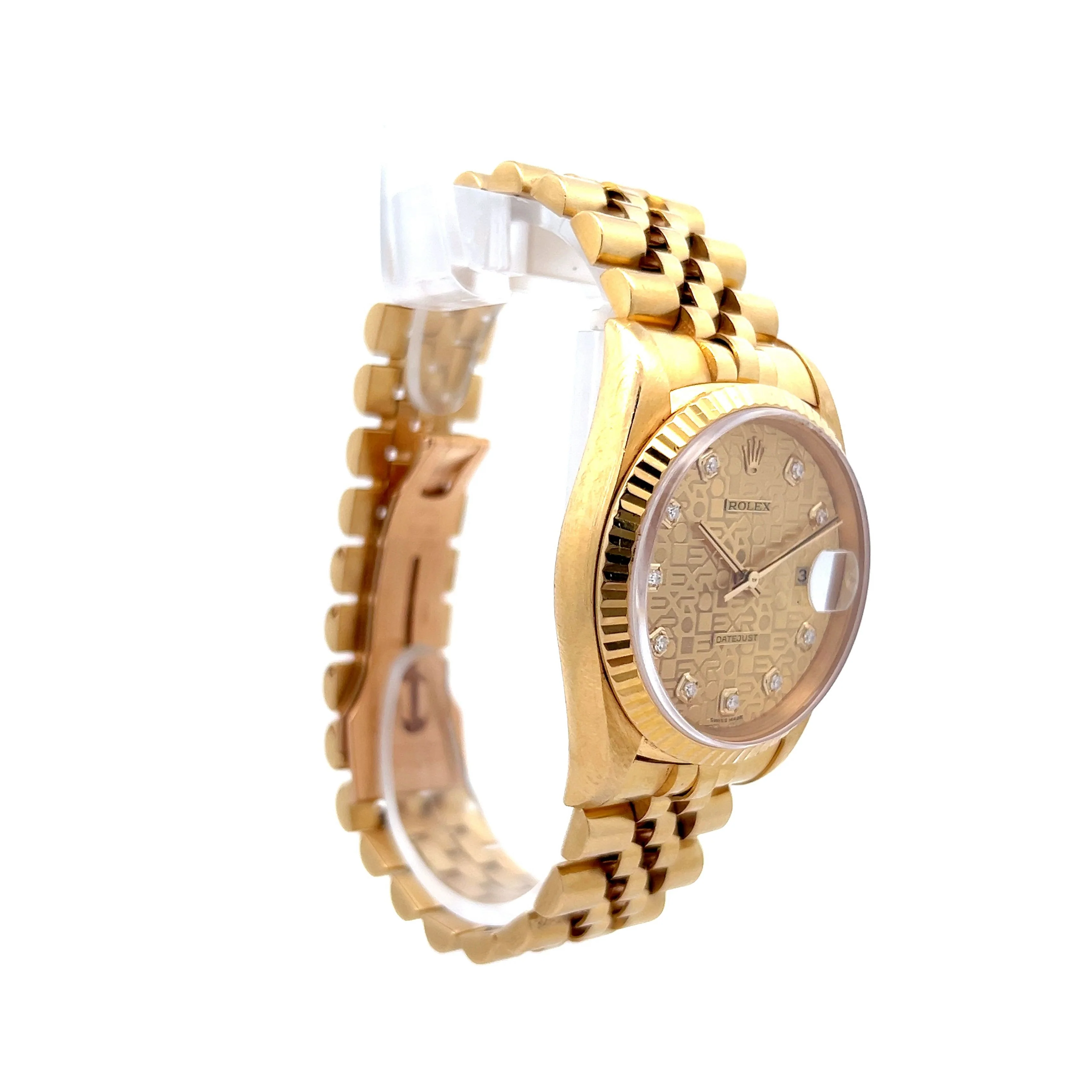 Rolex Datejust Jubilee Anniversary Diamond Dial Ref 16238 in 18k Yellow Gold - Image 3