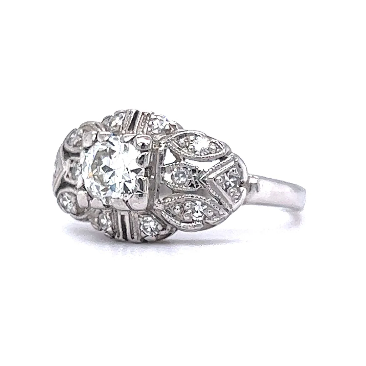 .56 Vintage Old European Diamond Engagement Ring in Platinum - Image 2