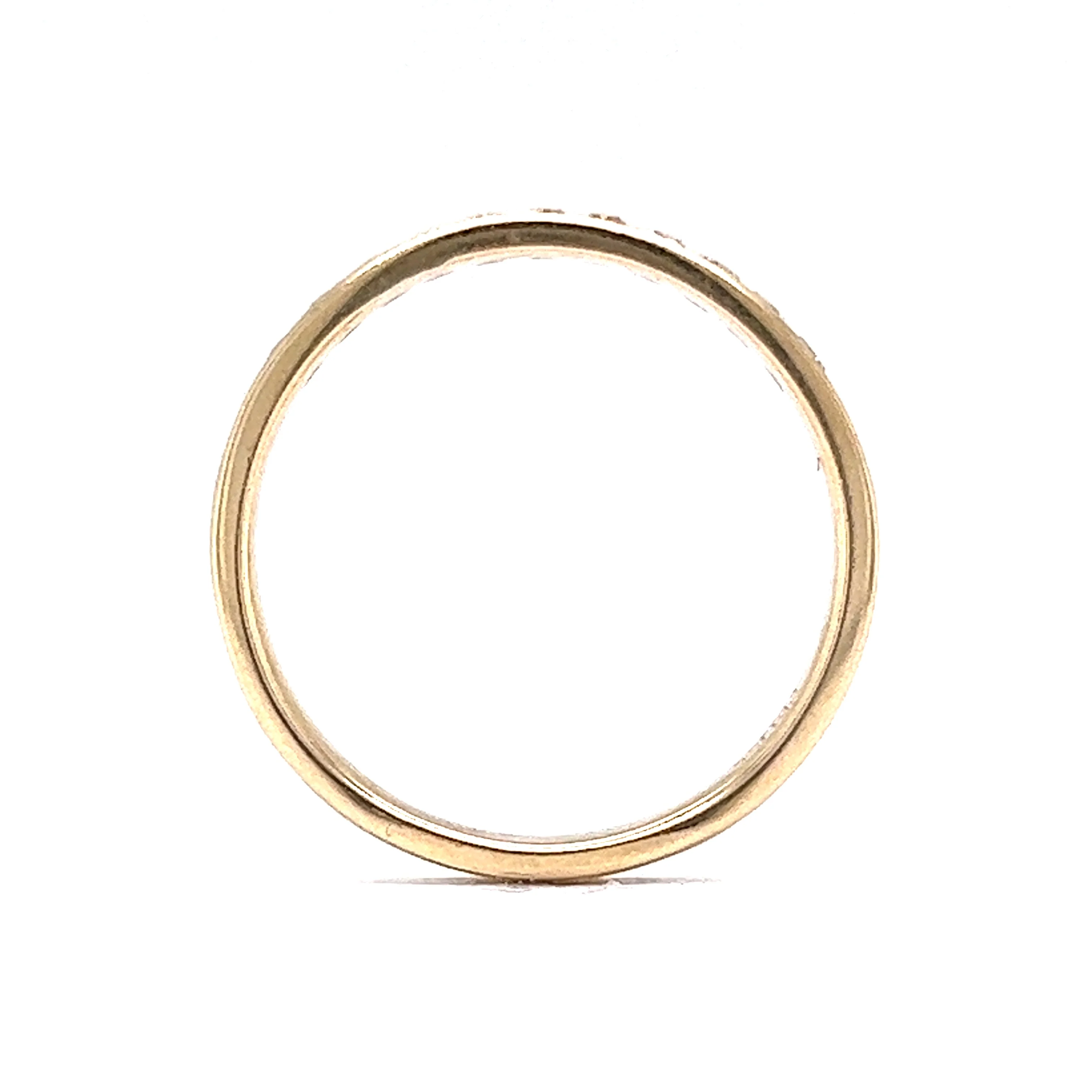 .27 Round Brilliant Diamond Channel Set Wedding Band in Yellow Gold - Image 4