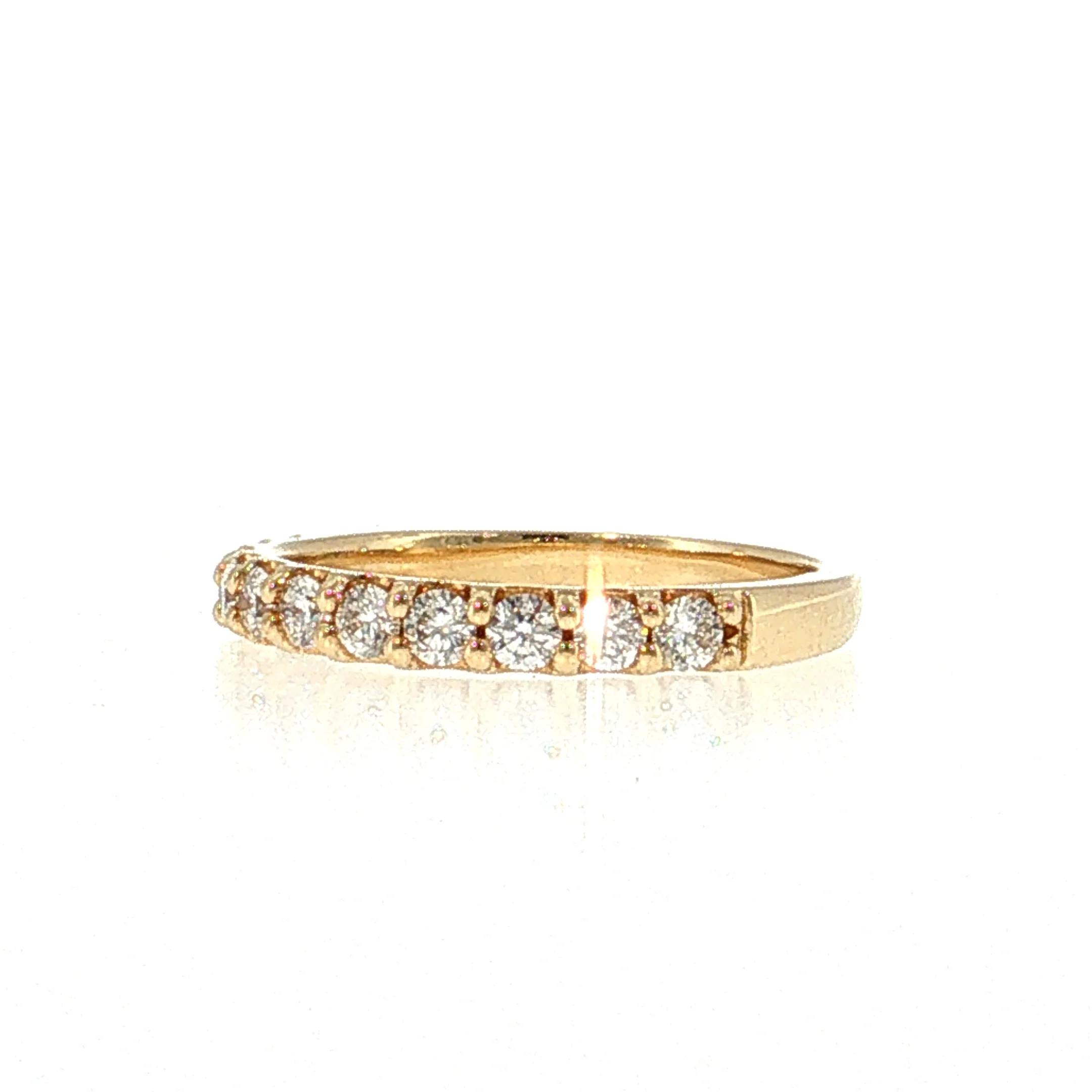 .55 Diamond Half-Eternity Wedding Band 14k Yellow Gold - Image 2