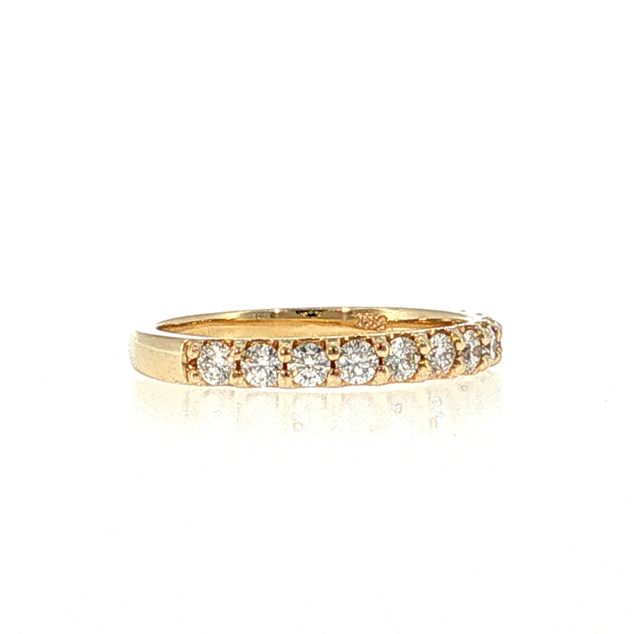 .55 Diamond Half-Eternity Wedding Band 14k Yellow Gold - Image 3