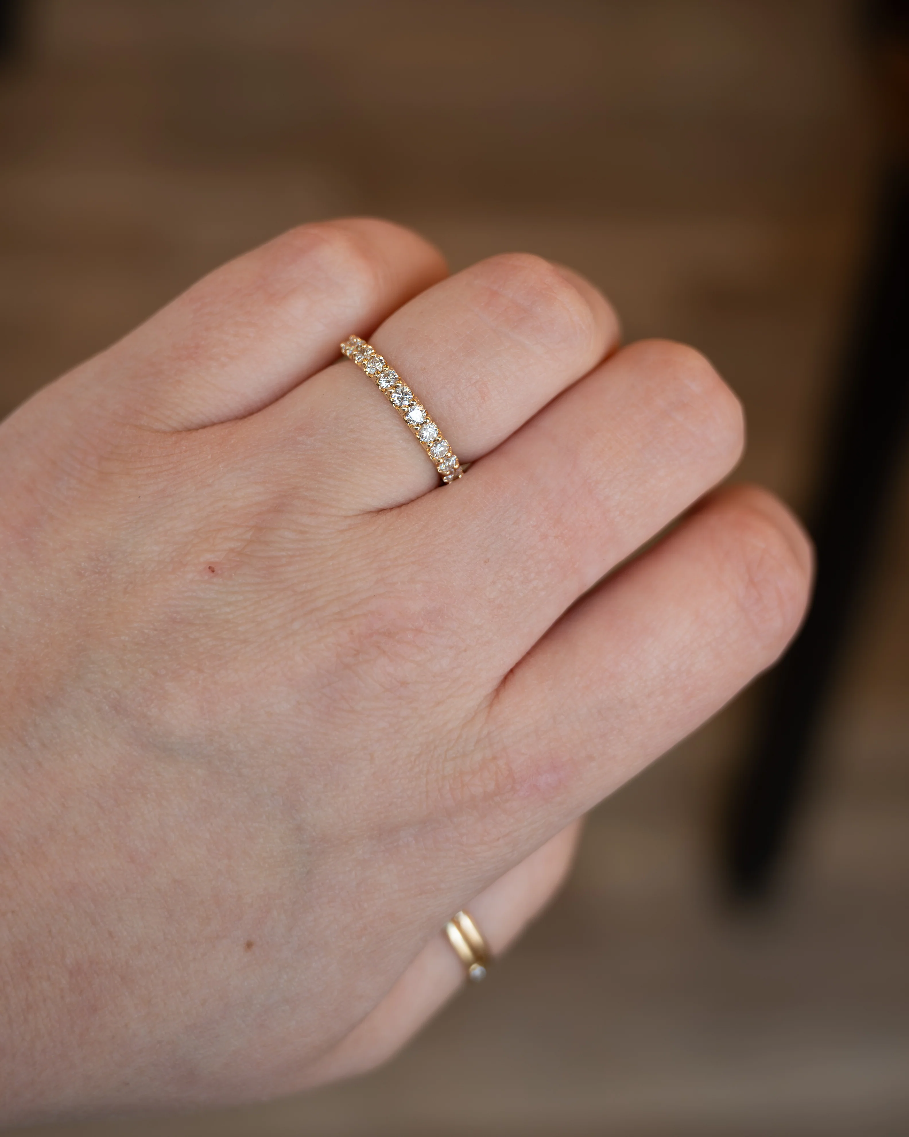 .55 Diamond Half-Eternity Wedding Band 14k Yellow Gold - Image 6