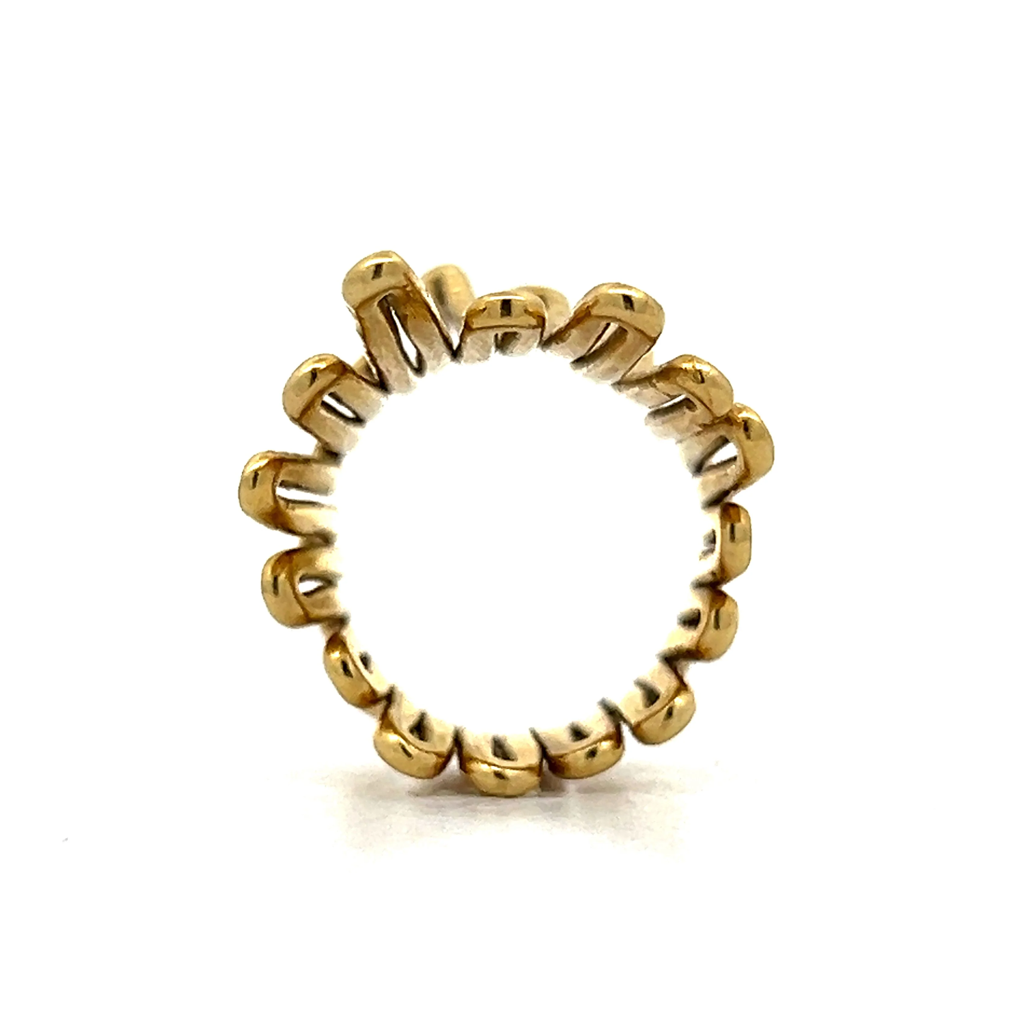 Organic Textured Right Hand Ring in 18k Yellow Gold - Image 4