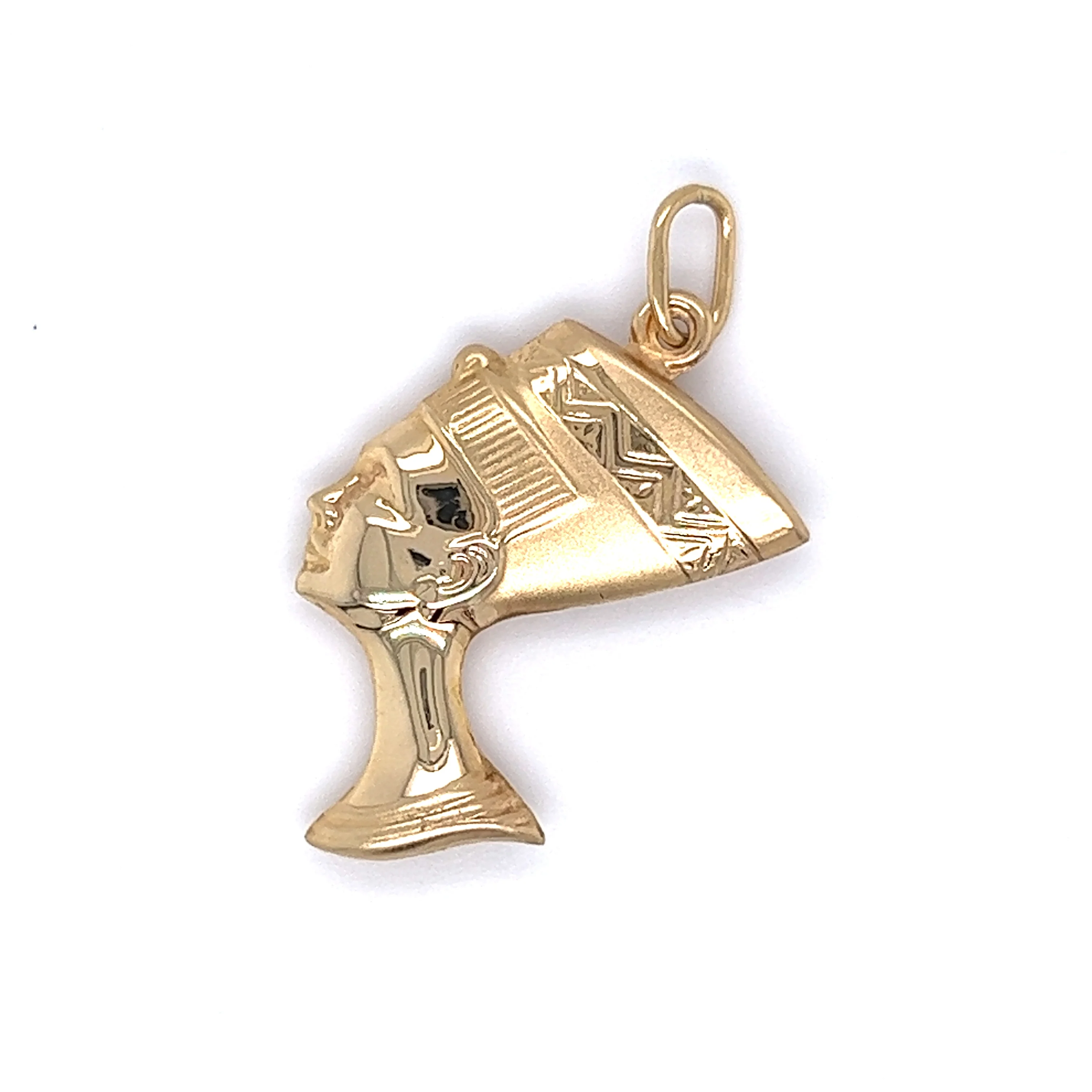 Nefertiti Charm Pendant Necklace in 14k Yellow Gold - Image 3