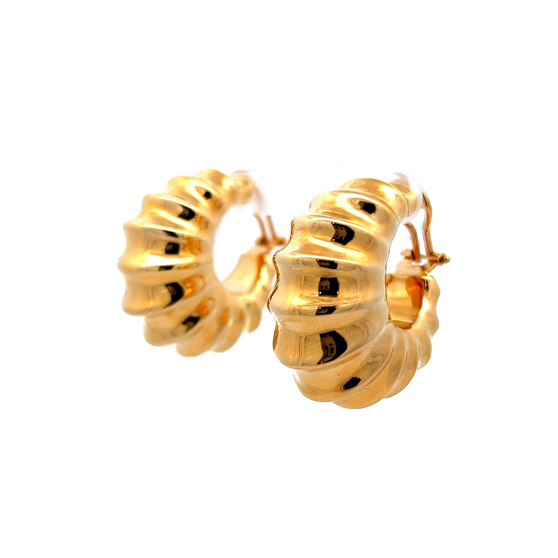 Filigree Jewelers x Eleanor Leftwich Scalloped Hoop Earrings - Image 2