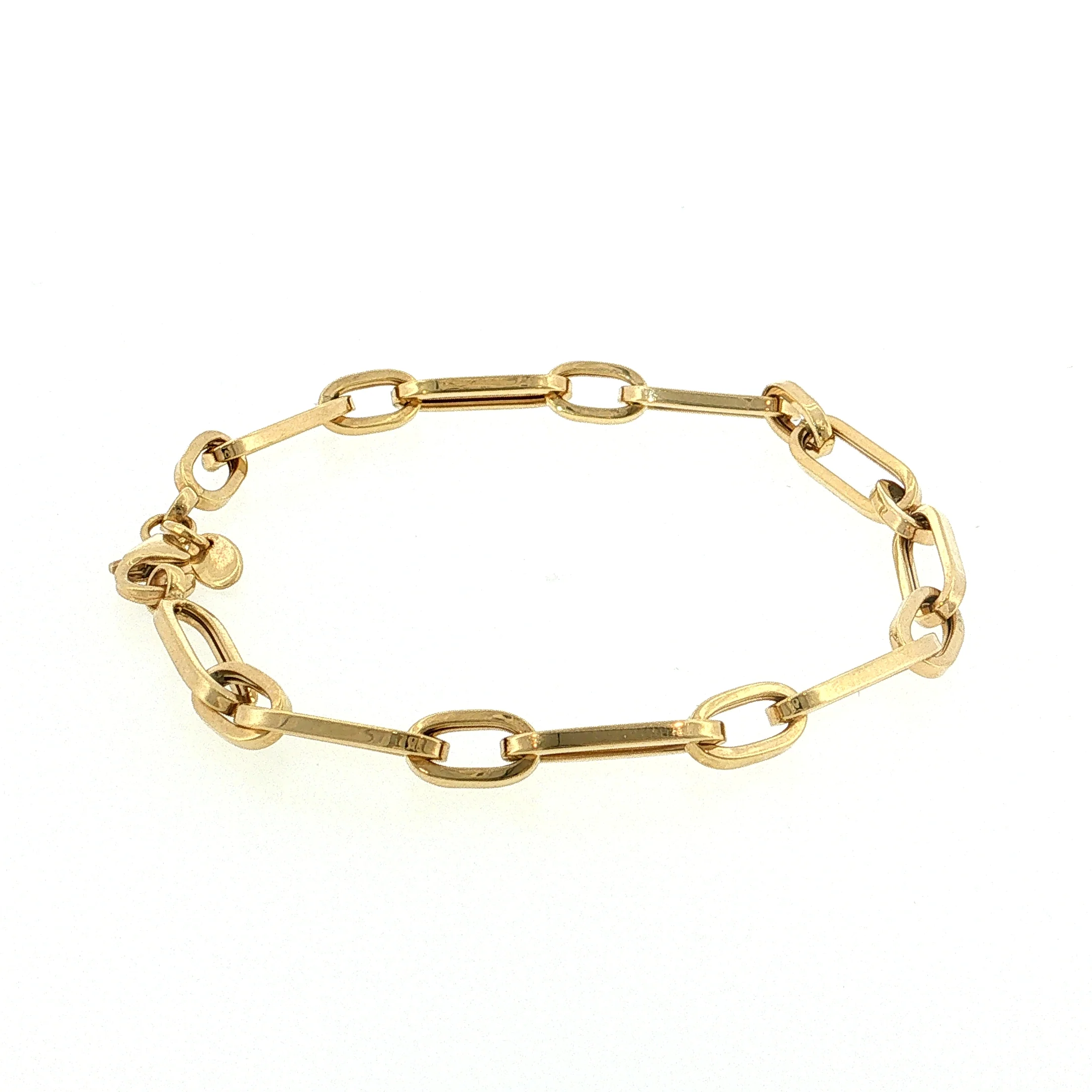 Paperclip Chain Bracelet 14k Yellow Gold - Image 3